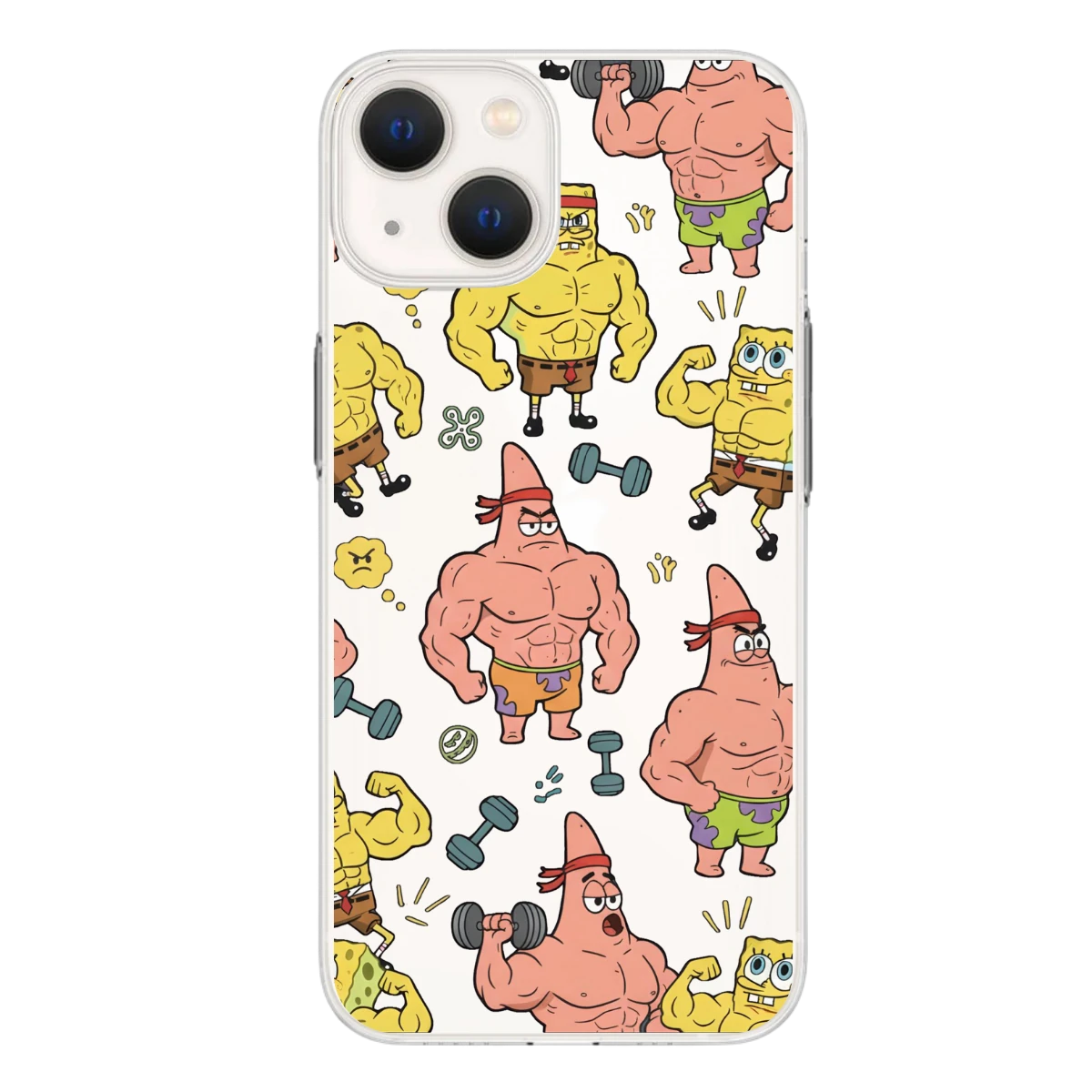 Muscle Bob & Patrick Baskılı Telefon Kılıfı (Android/Ios Uyumlu) 