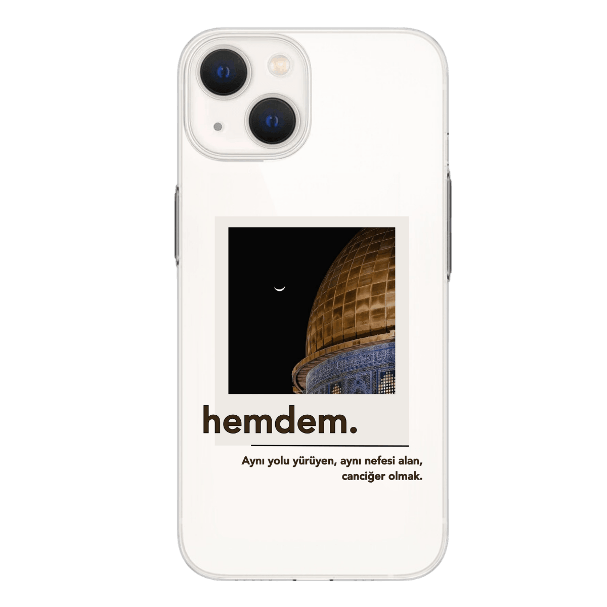"Hemdem" Baskılı Telefon Kılıfı (Android/Ios Uyumlu) 