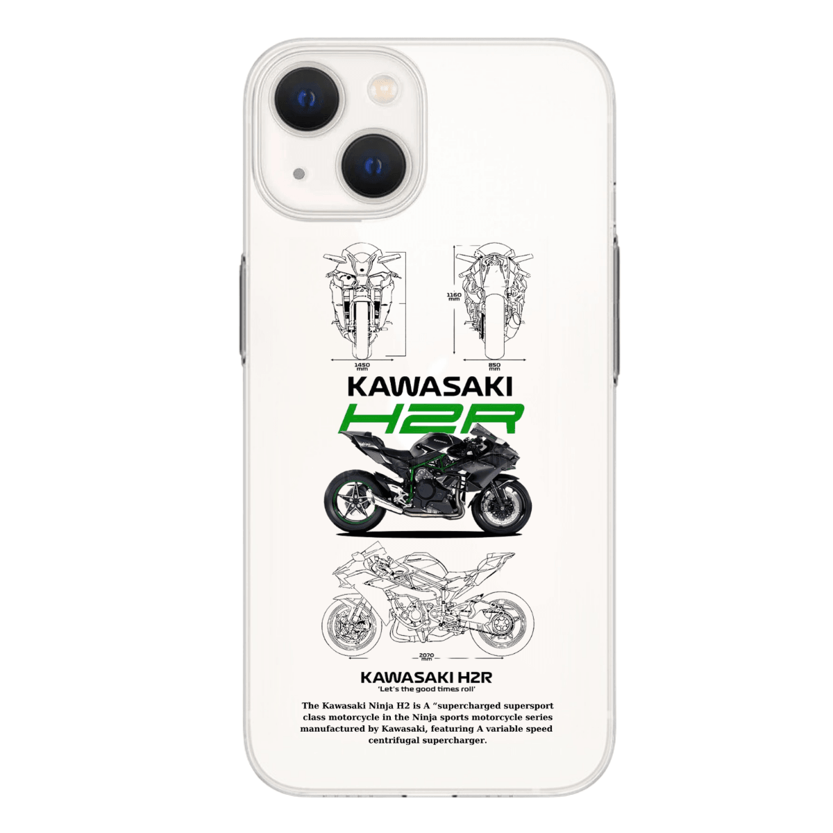 Kawasaki H2R Baskılı Telefon Kılıfı (Android/Ios Uyumlu)