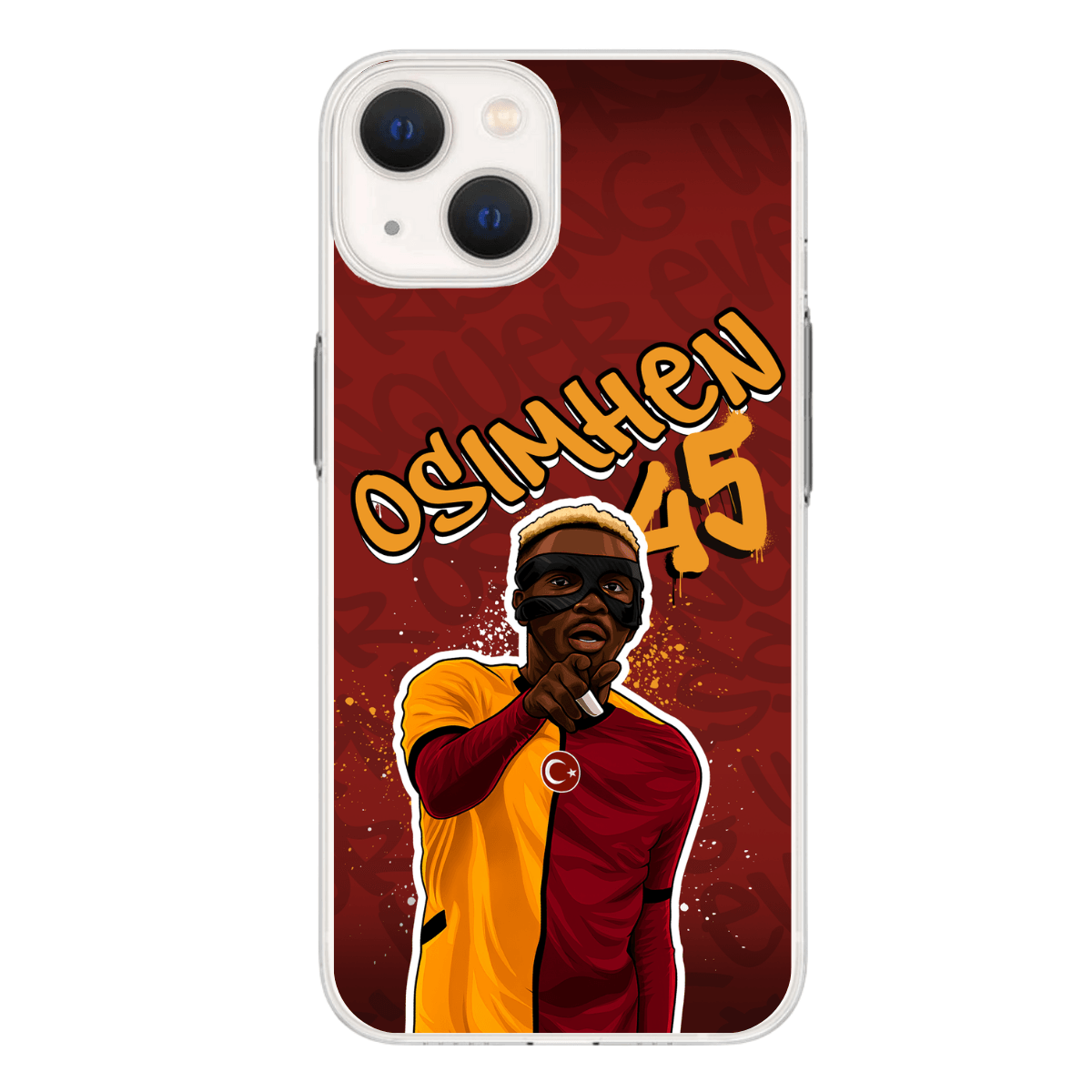 Osimhen Galatasaray -45- Grafiti Baskılı Telefon Kılıfı (Android/Ios Uyumlu) 