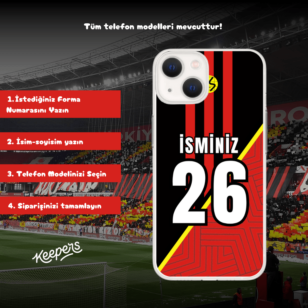Eskişehirspor - 26, İsminize Özel Forma Baskılı Telefon Kılıfı (Android/Ios Uyumlu)