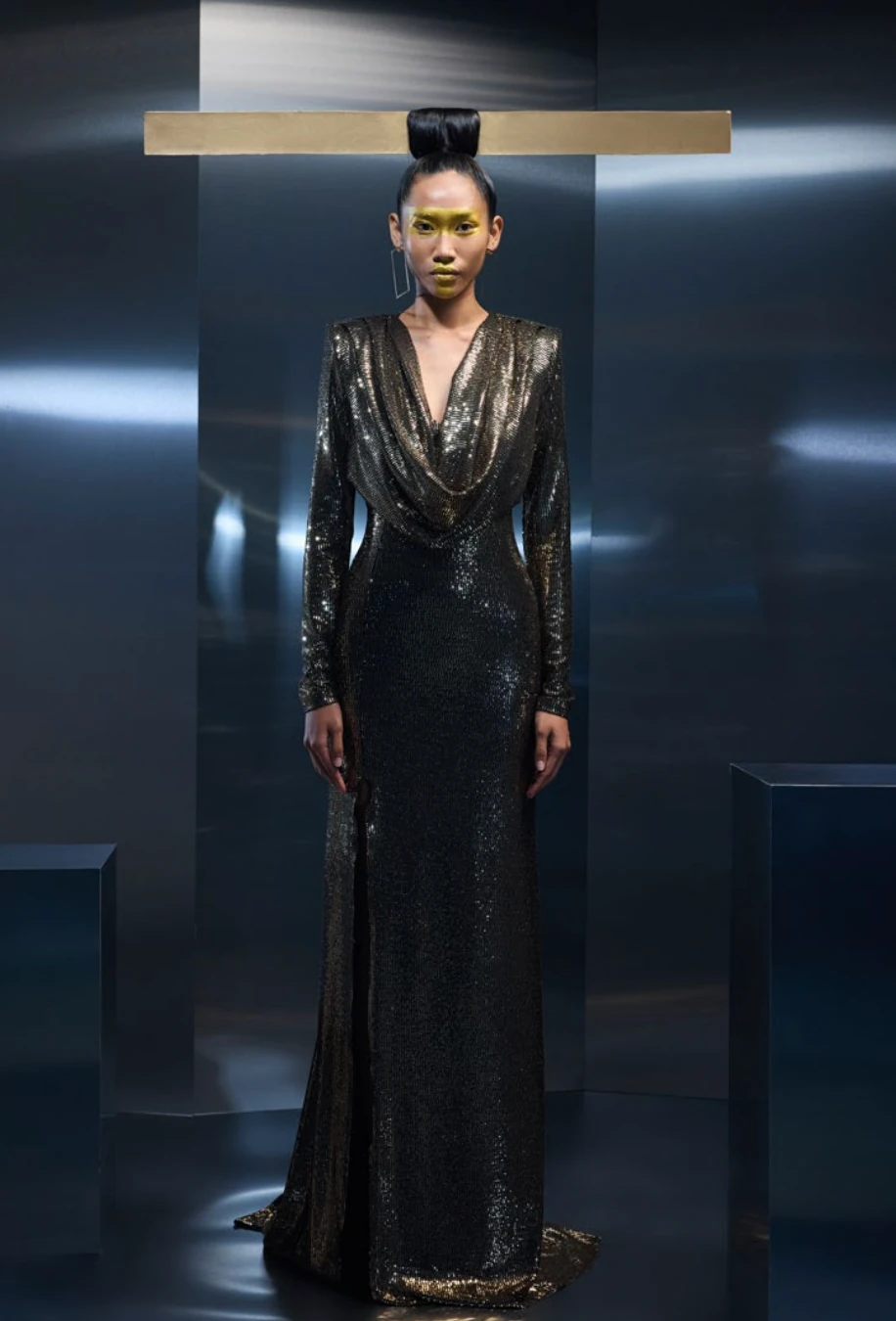 Full Lycra Pullu Tasarim Abiye Elbise