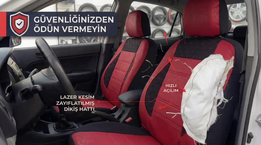 Airbag uyumlu oto koltuk kılıfı