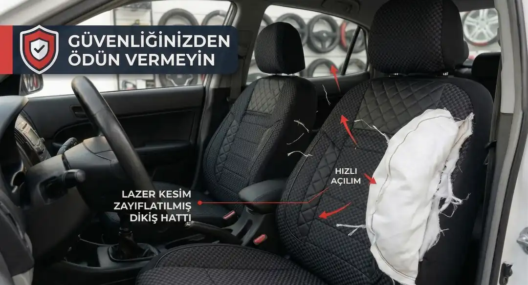 Airbag uyumlu oto koltuk kılıfı