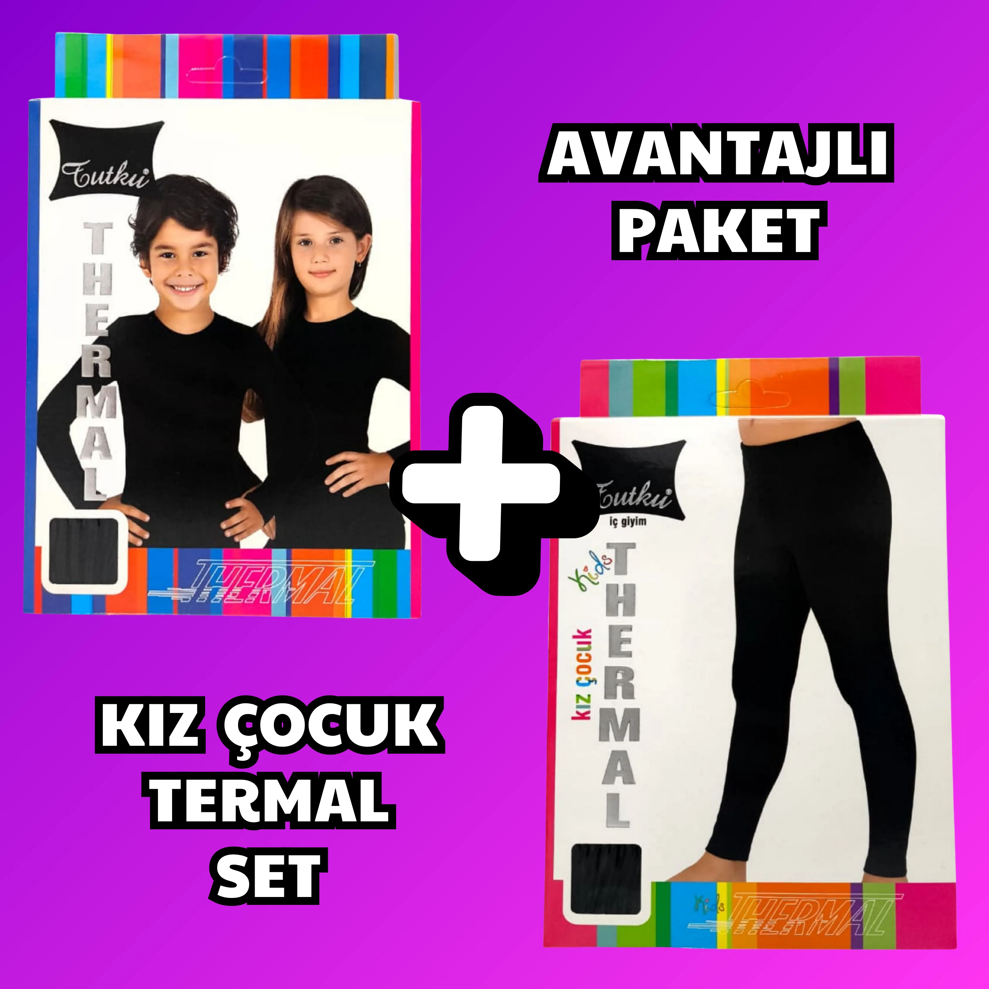 Tutku KIZ Çocuk 2'li Termal Set