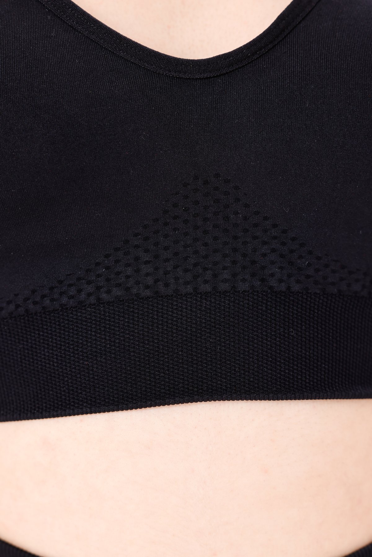 Seamless Fit Yüksek Bel Toparlayıcı Örgü Detaylı Spor Tayt & Sütyen Takımı