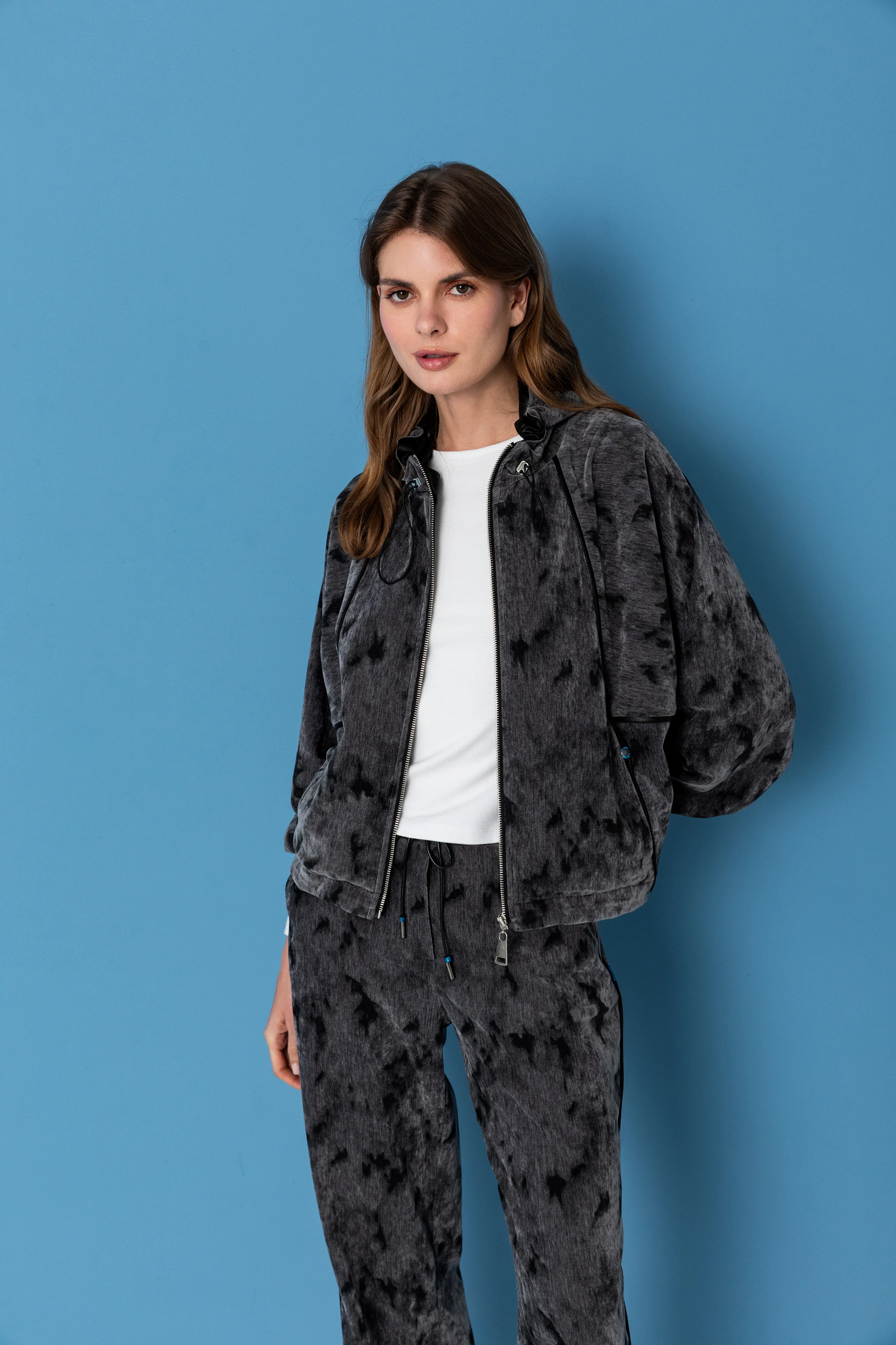 26KF006 KADİFE BOL PAÇA EŞOFMAN