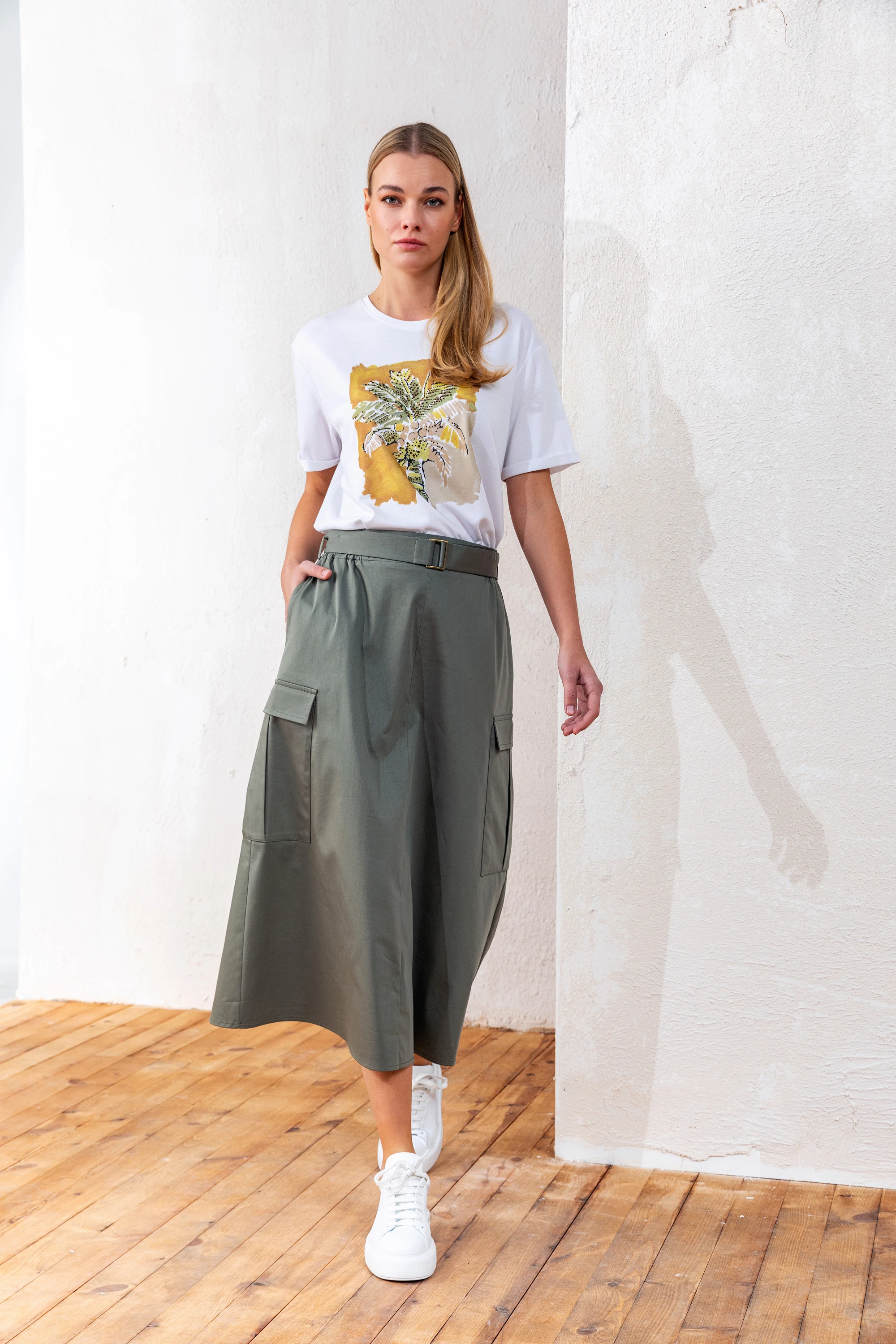 25YZ005 BELİ LASTİKLİ ETEK