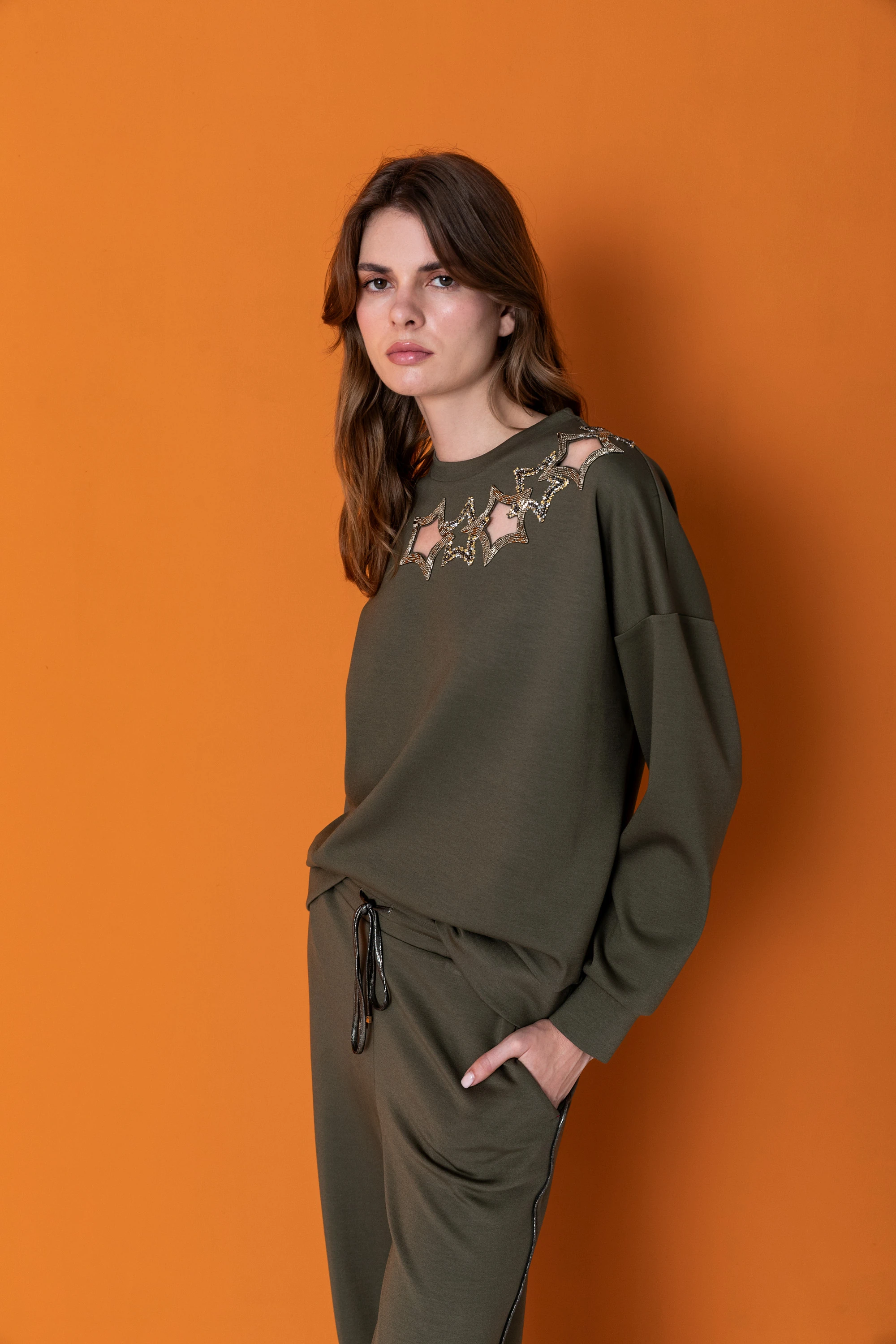 26KS001 YILDIZ DETAYLI SWEAT