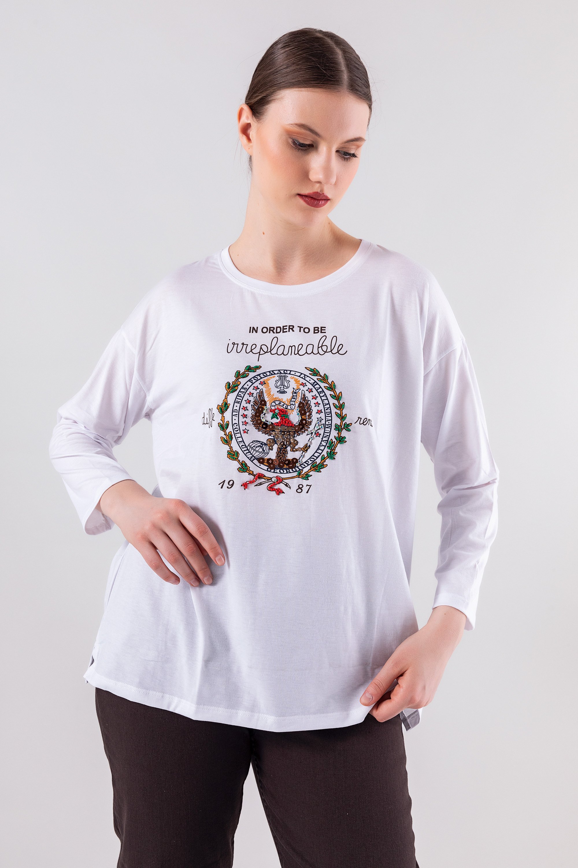 24KT506 Baskılı T-Shirt