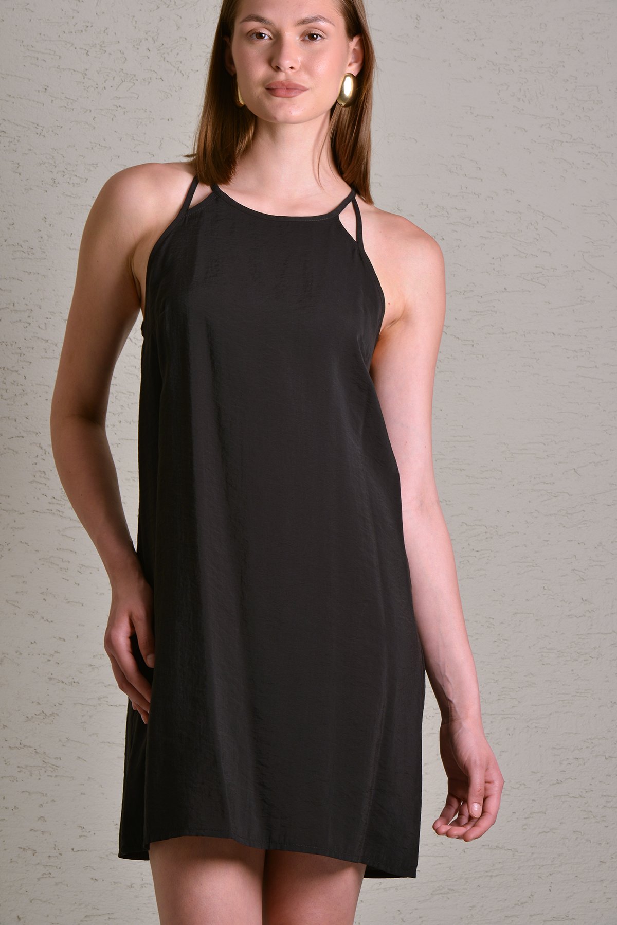 25YE040 ASKILI KISA ELBİSE