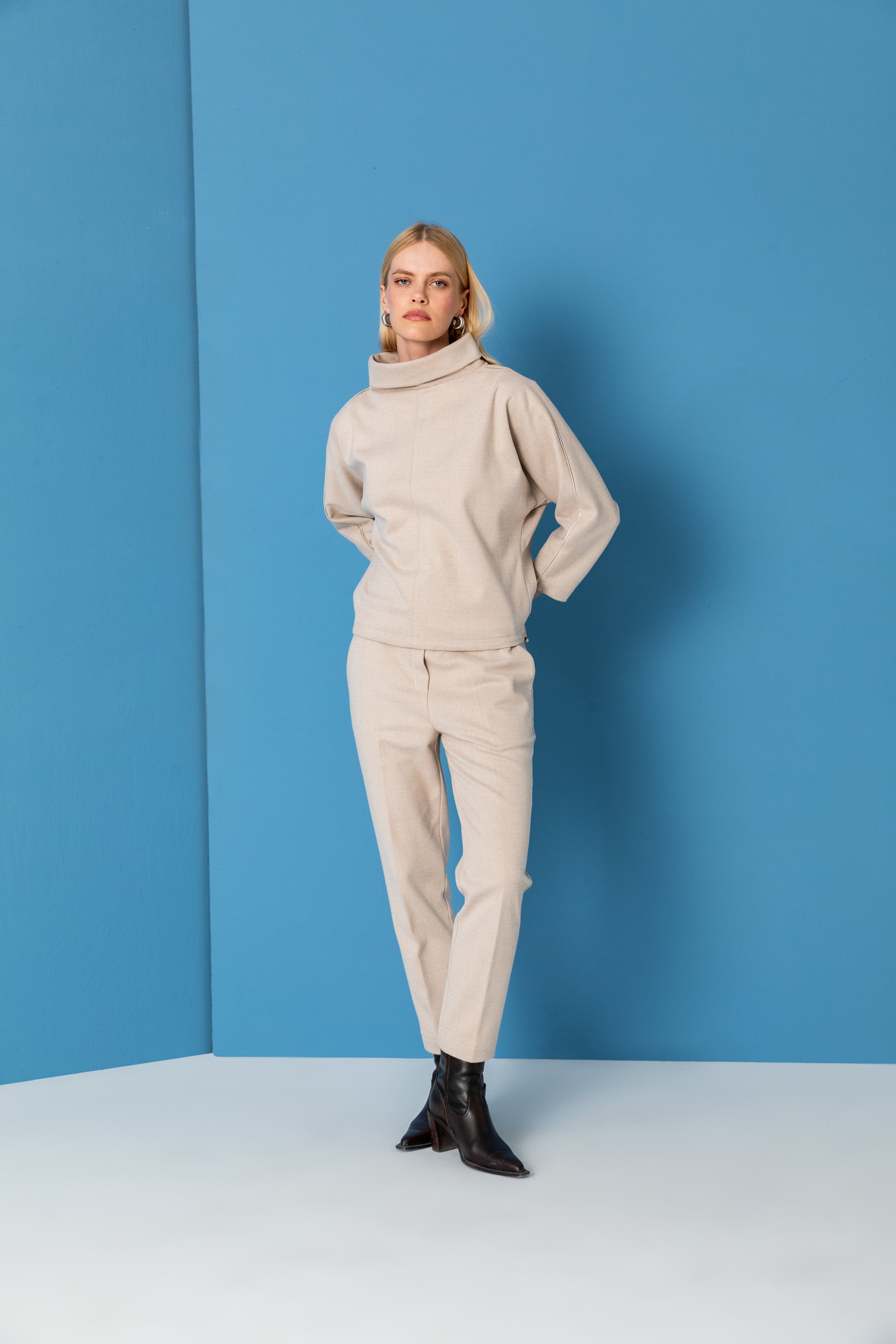 26KP003 BELİ LASTİKLİ PANTOLON