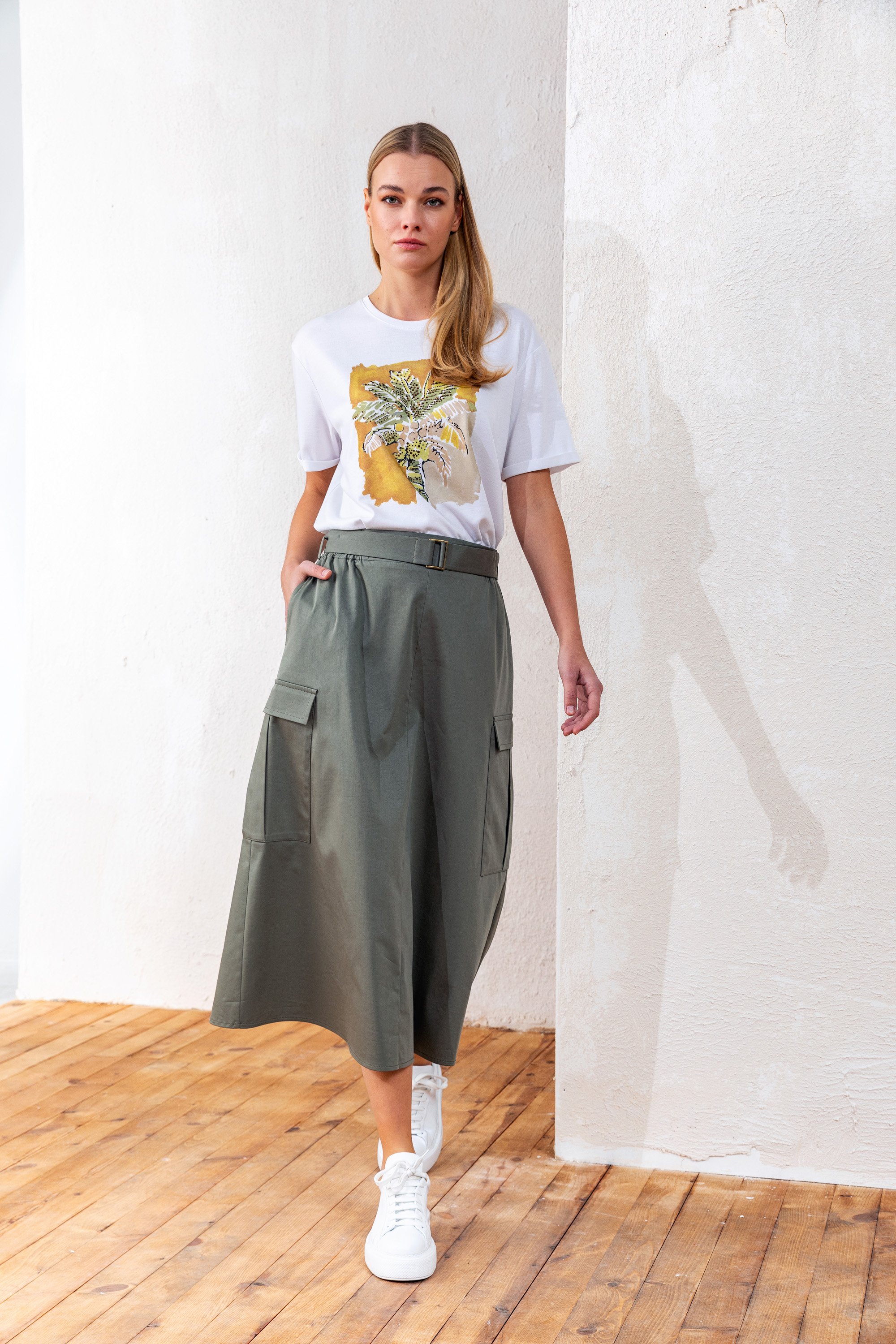 25YT005 PALMİYE BASKILI TSHIRT
