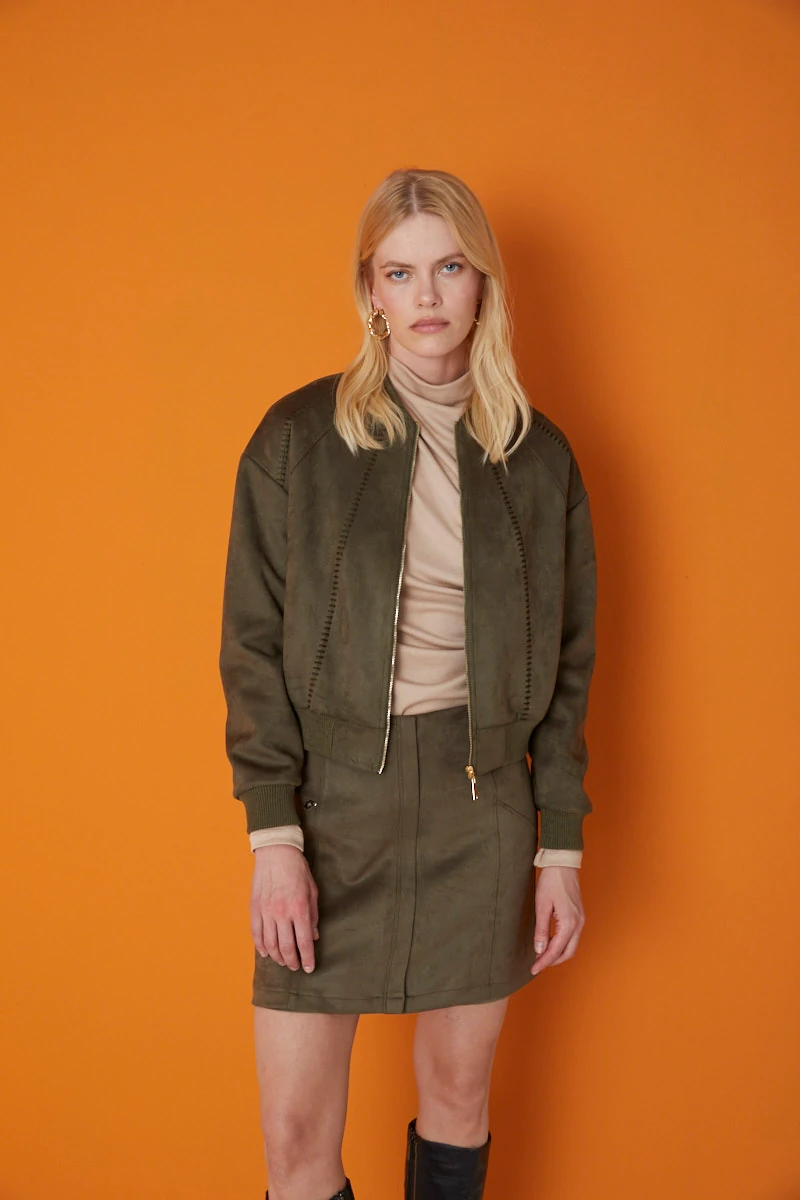 26KZ004 SÜET MİNİ ETEK 