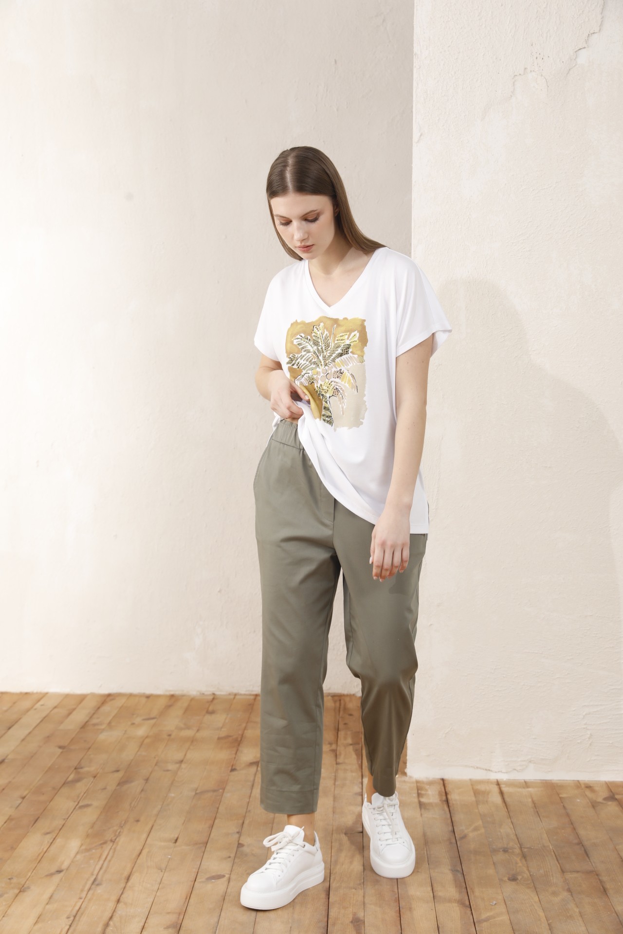 25YP022 BELİ LASTİKLİ PANTOLON