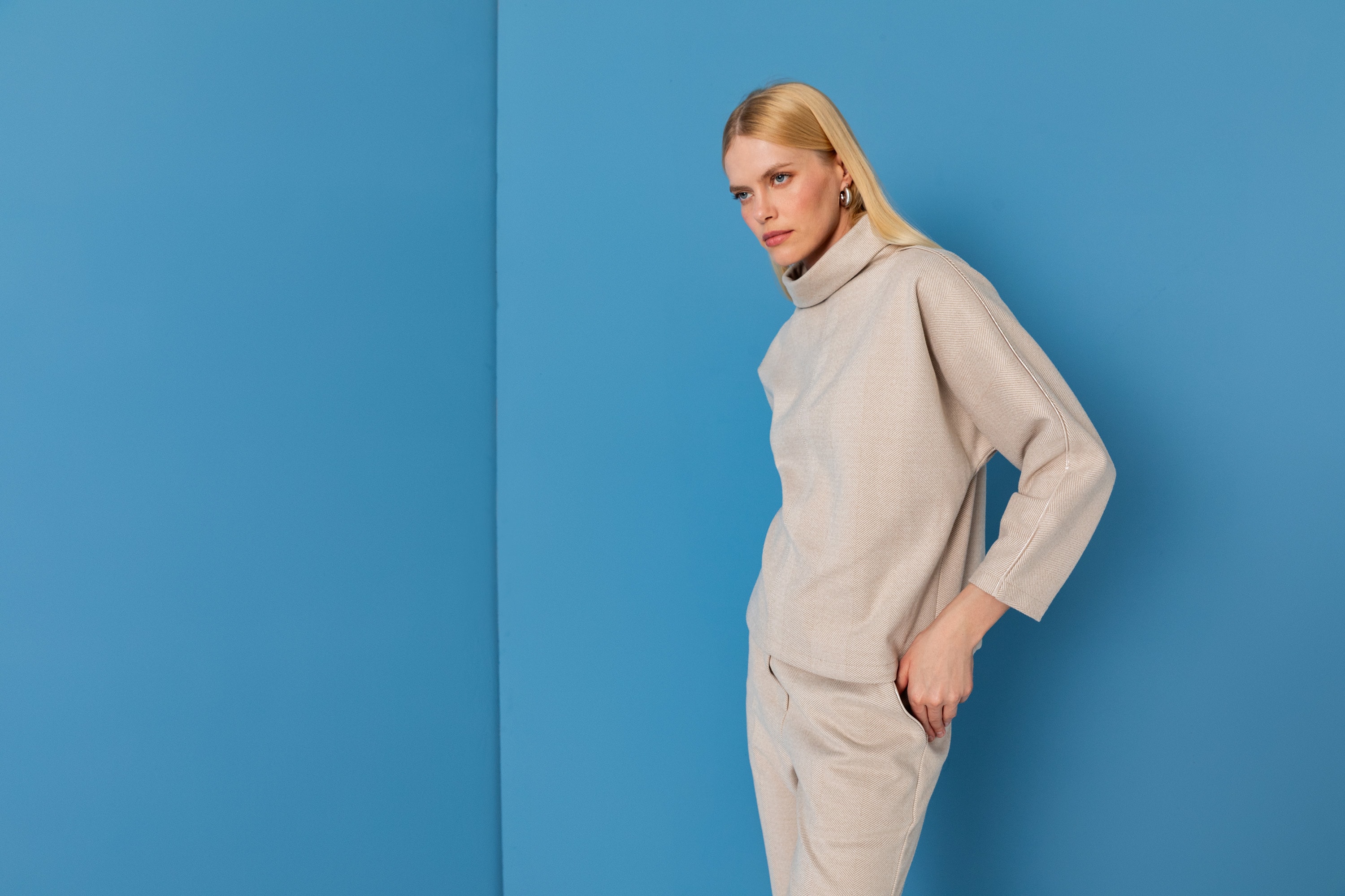 26KP003 BELİ LASTİKLİ PANTOLON
