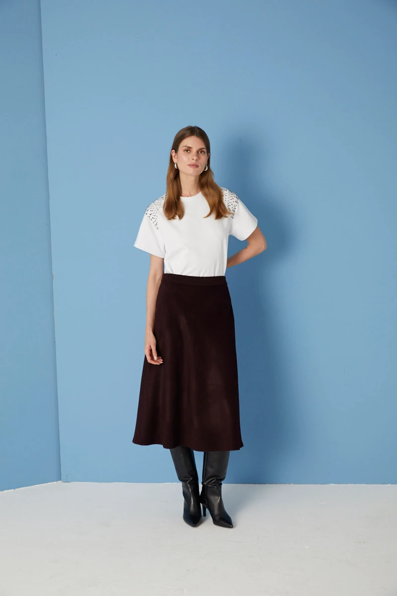 26KZ010 YÜN KLOŞ ETEK