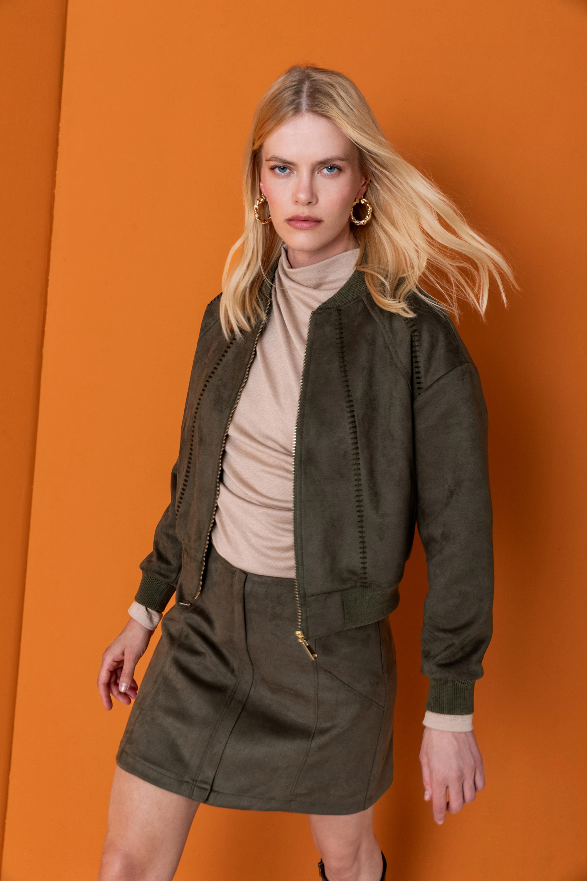 26KZ004 SÜET MİNİ ETEK 