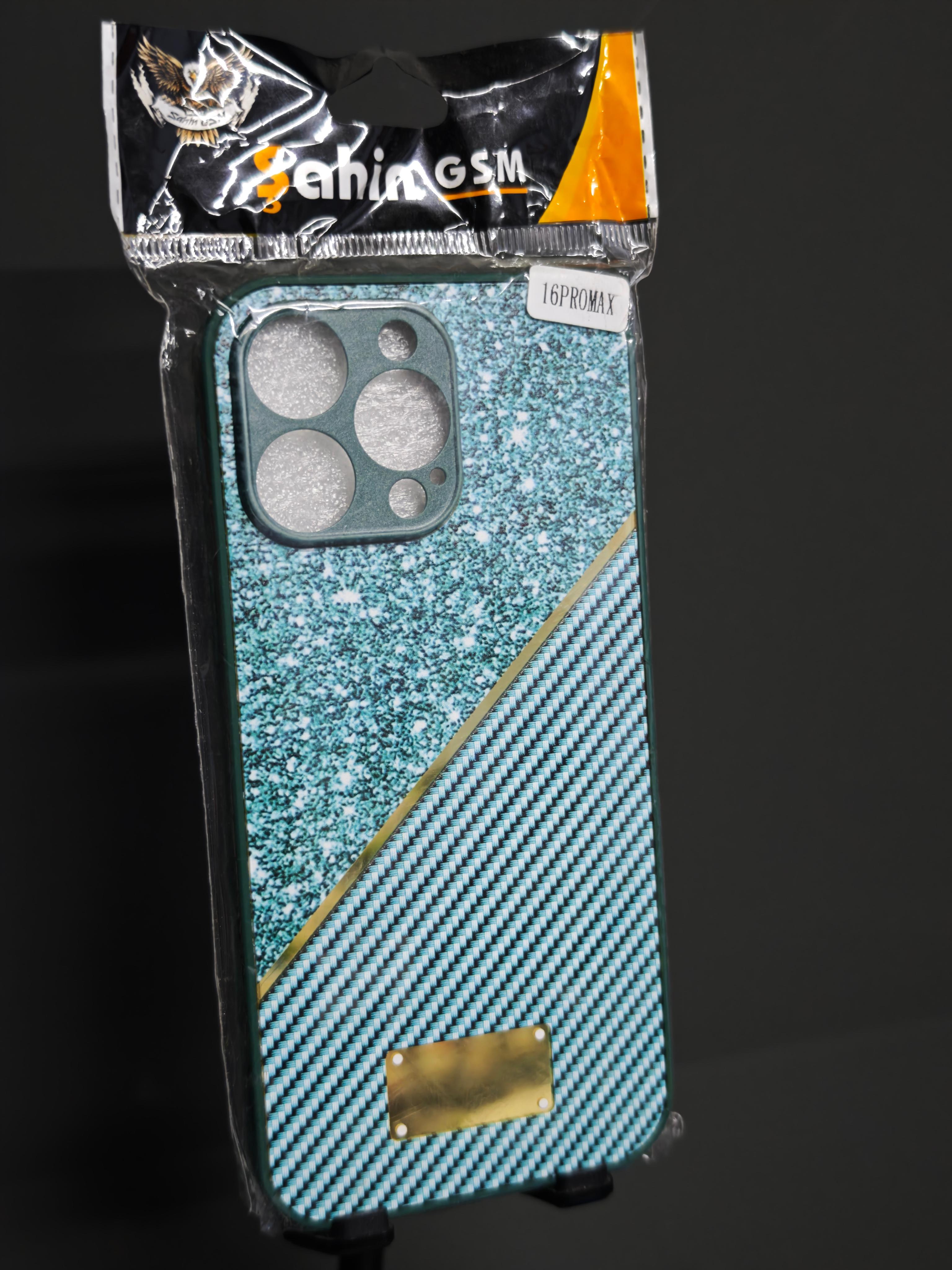İPHONE 16 PRO MAX  TURKUAZ RENK DESENLİ KILIF