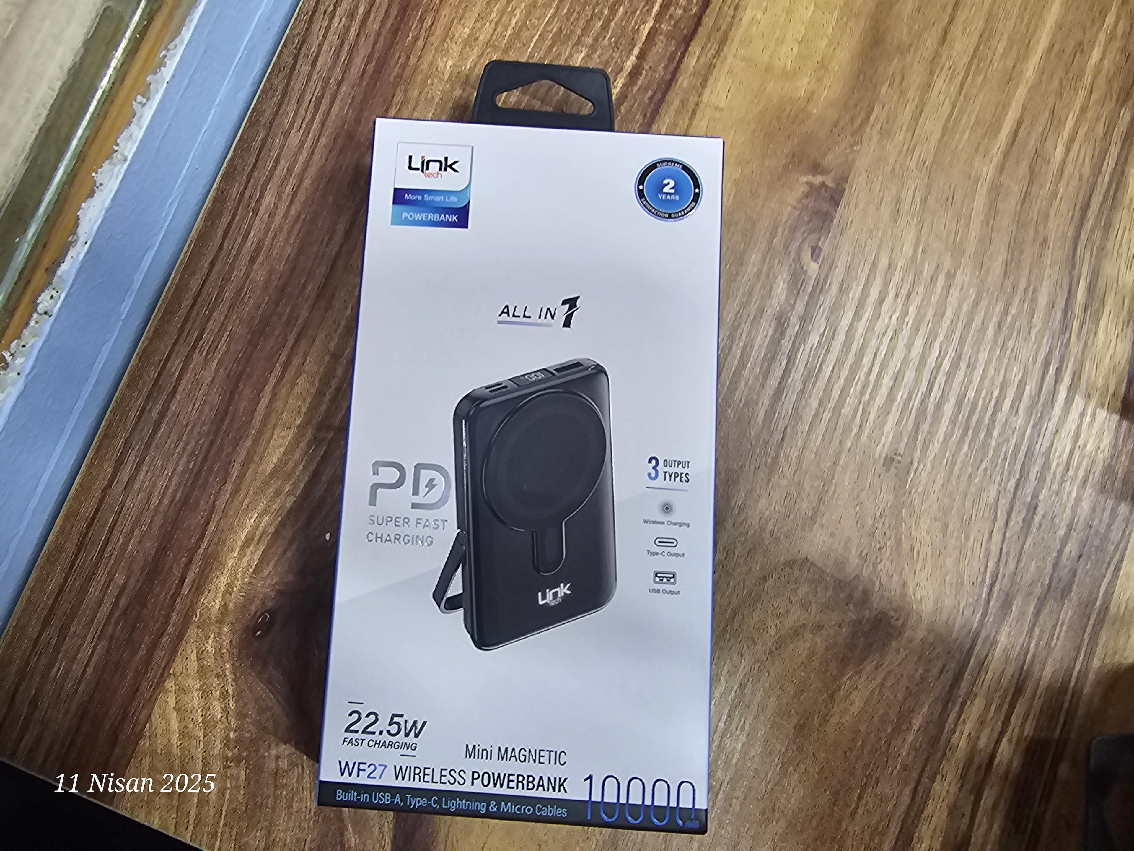 LİNTECH MAGNETIC POWERBANK 22.5W PREMİUM KALİTE 10.000MAH 