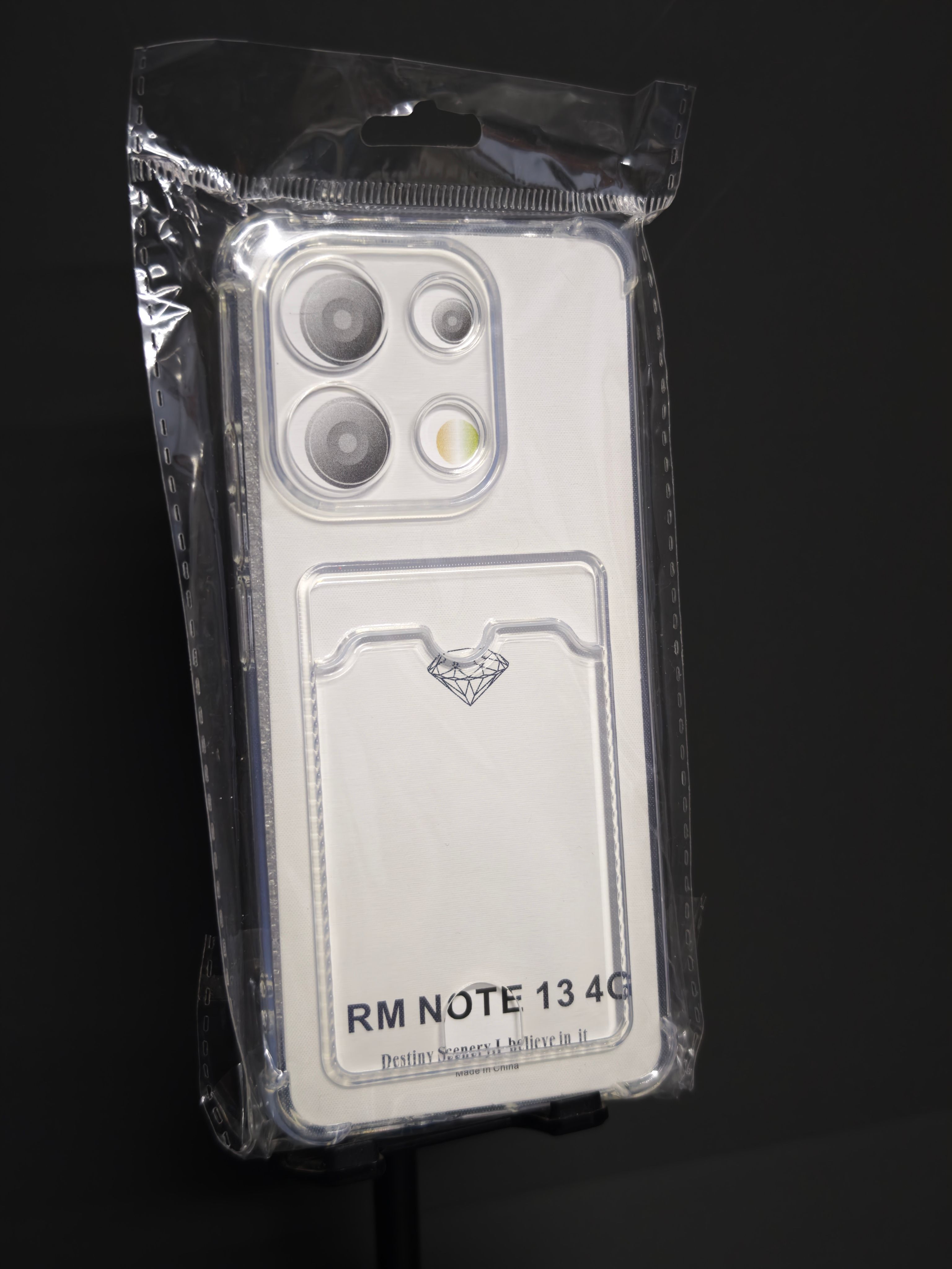REDMİ NOT 13 4G ŞEFFAF KART BÖLMELİ KILIF 