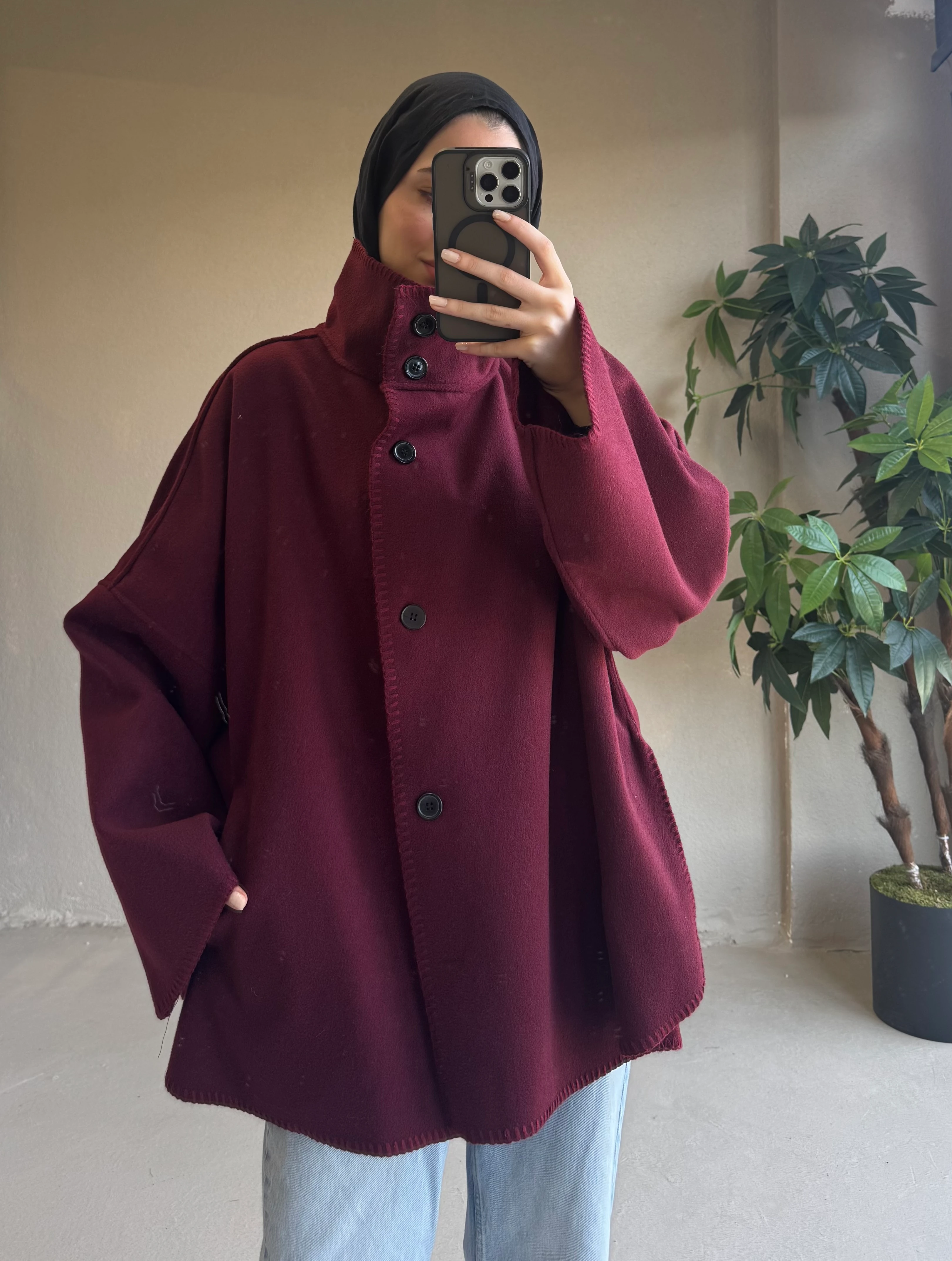 Alpaka kaban - bordo