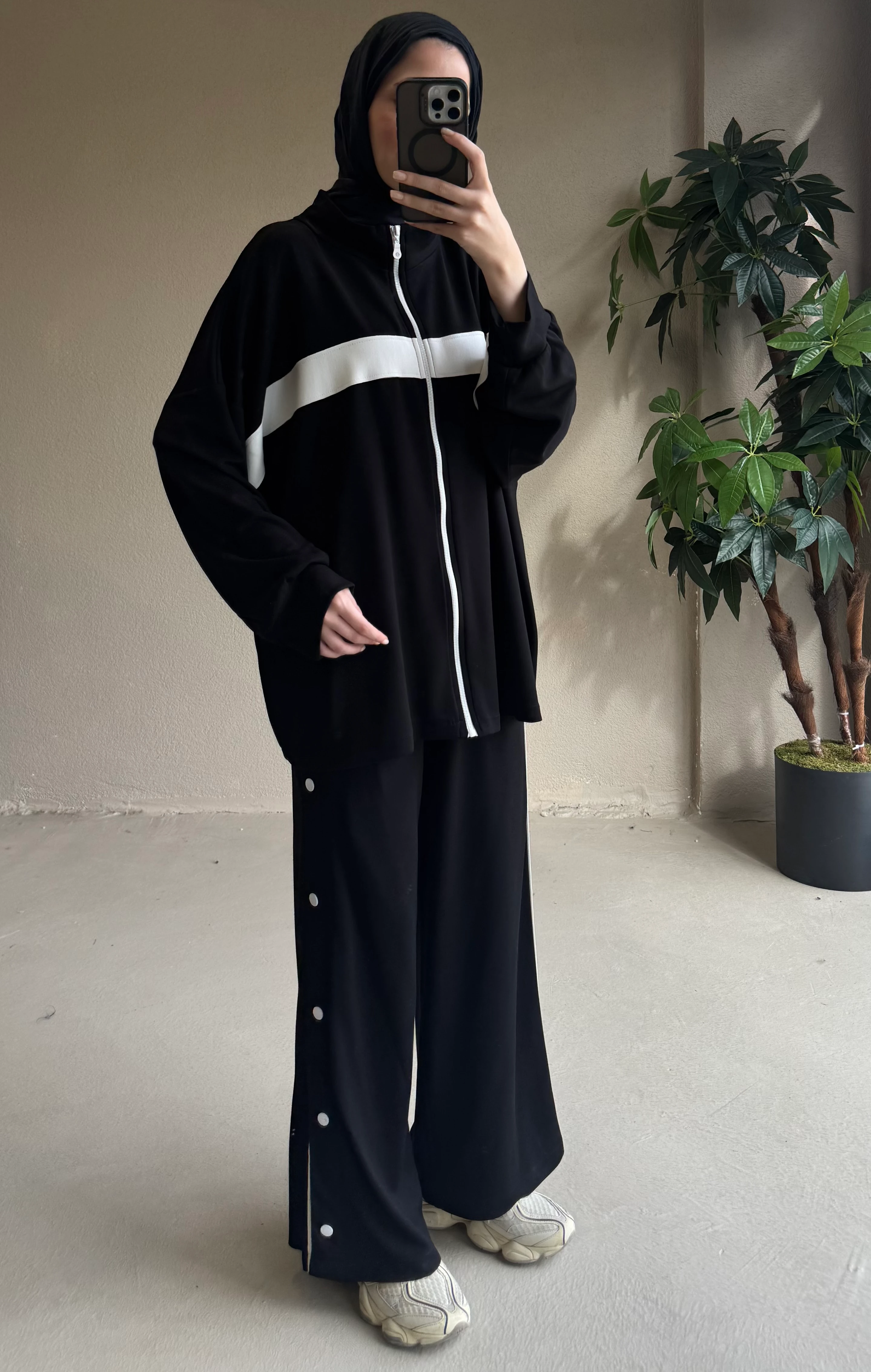 Çıtçıt detay oys takım - Siyah