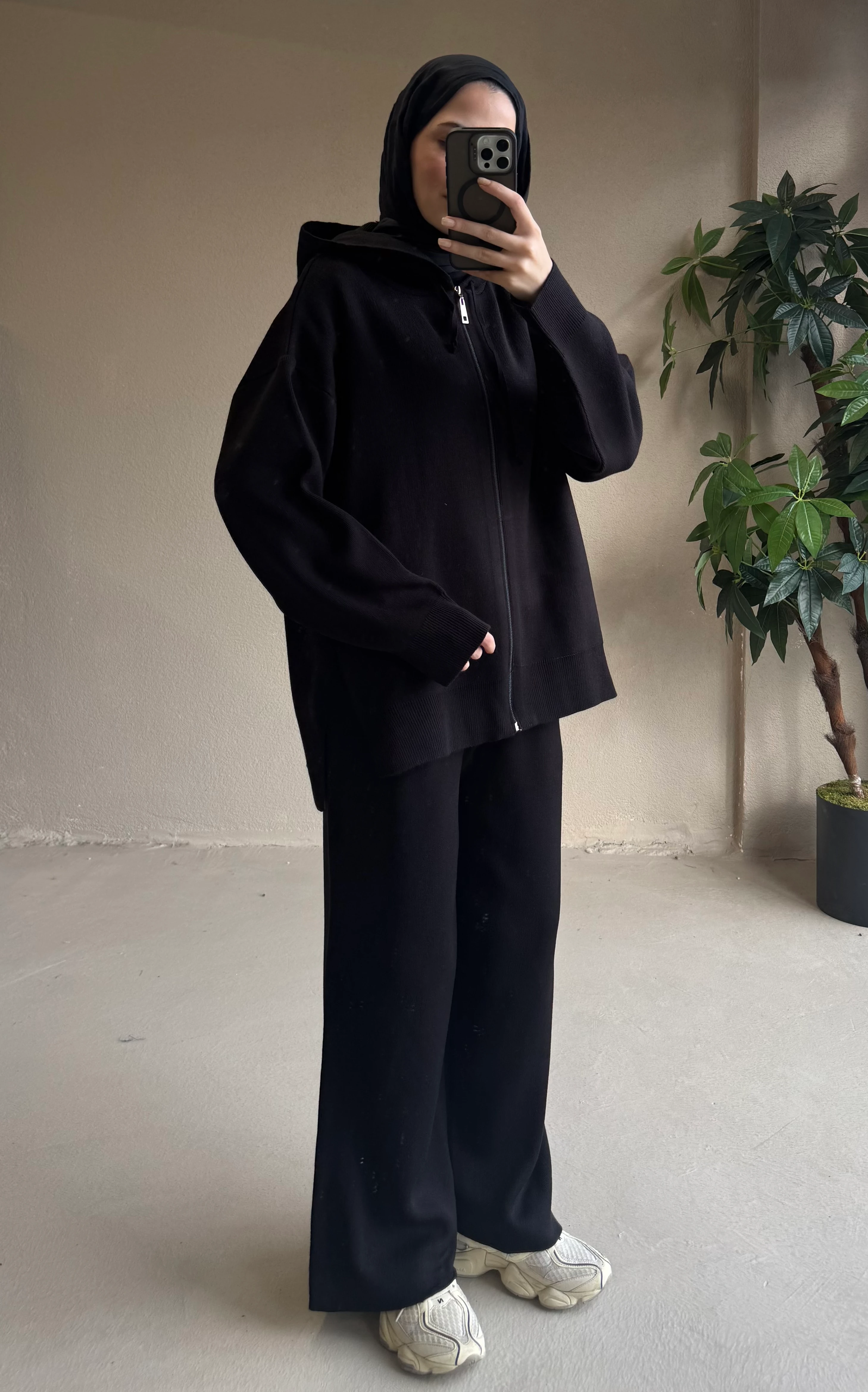 Fermuarlı triko takım