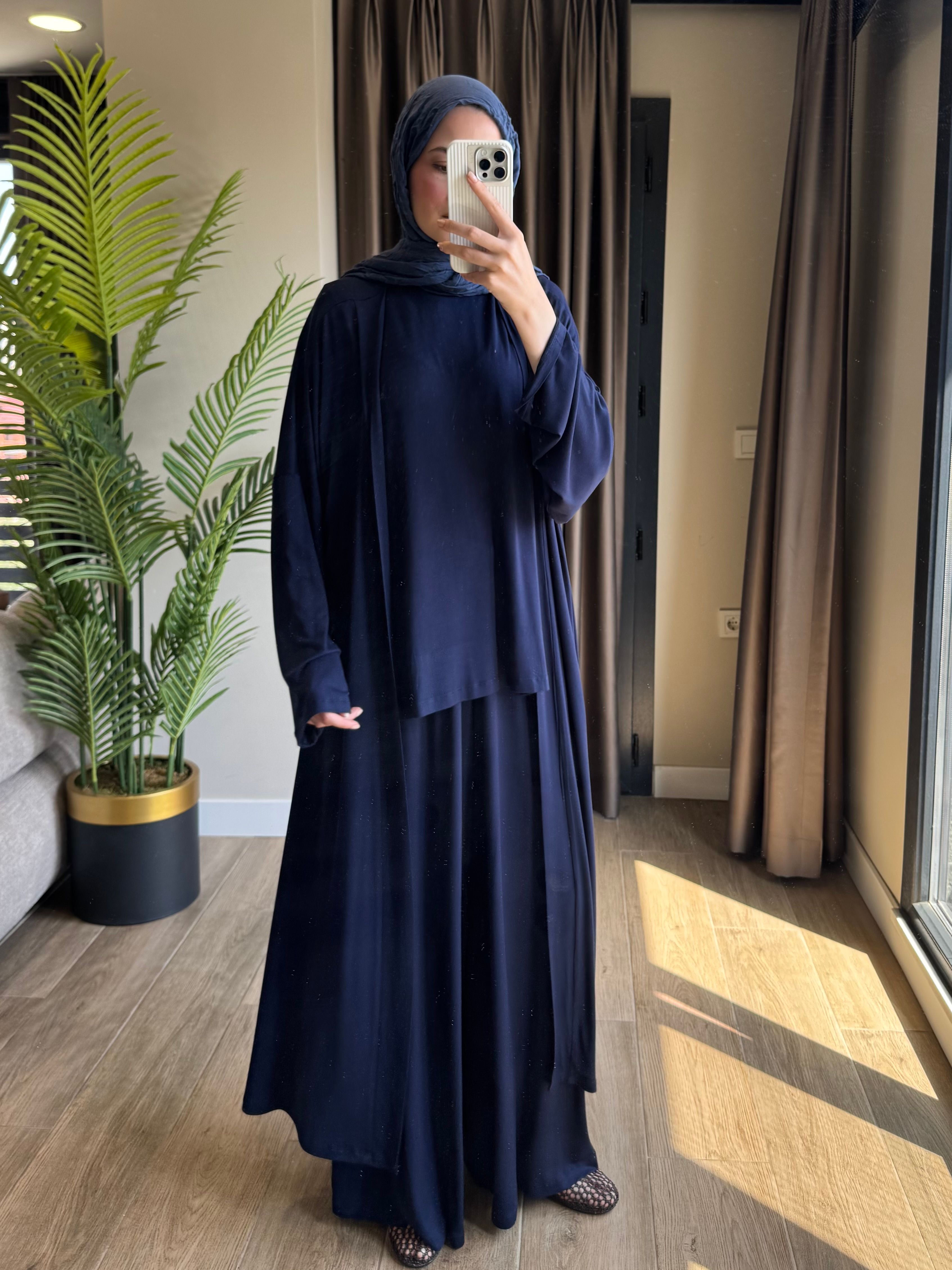 Sonya üçlü takım - lacivert
