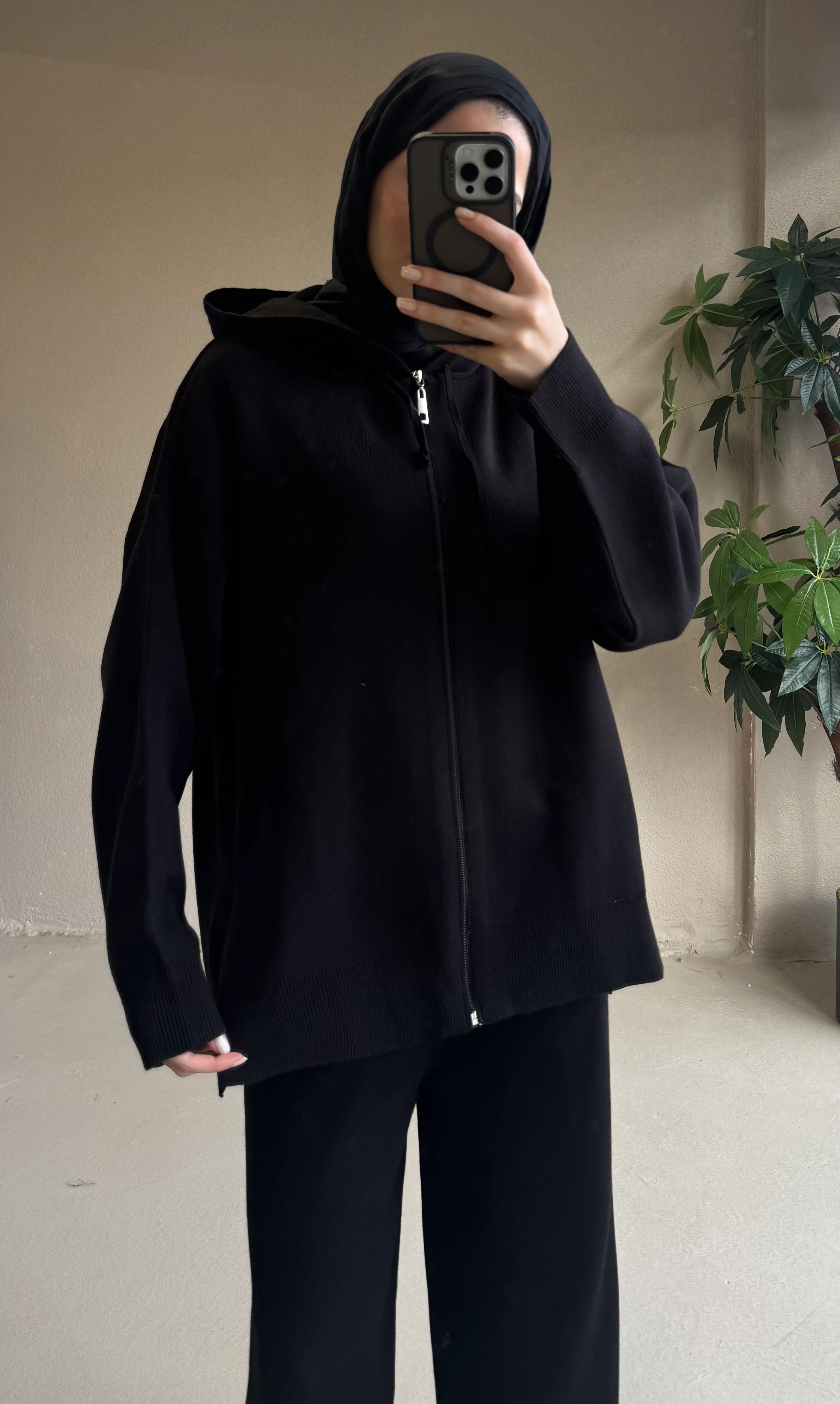 Fermuarlı triko takım