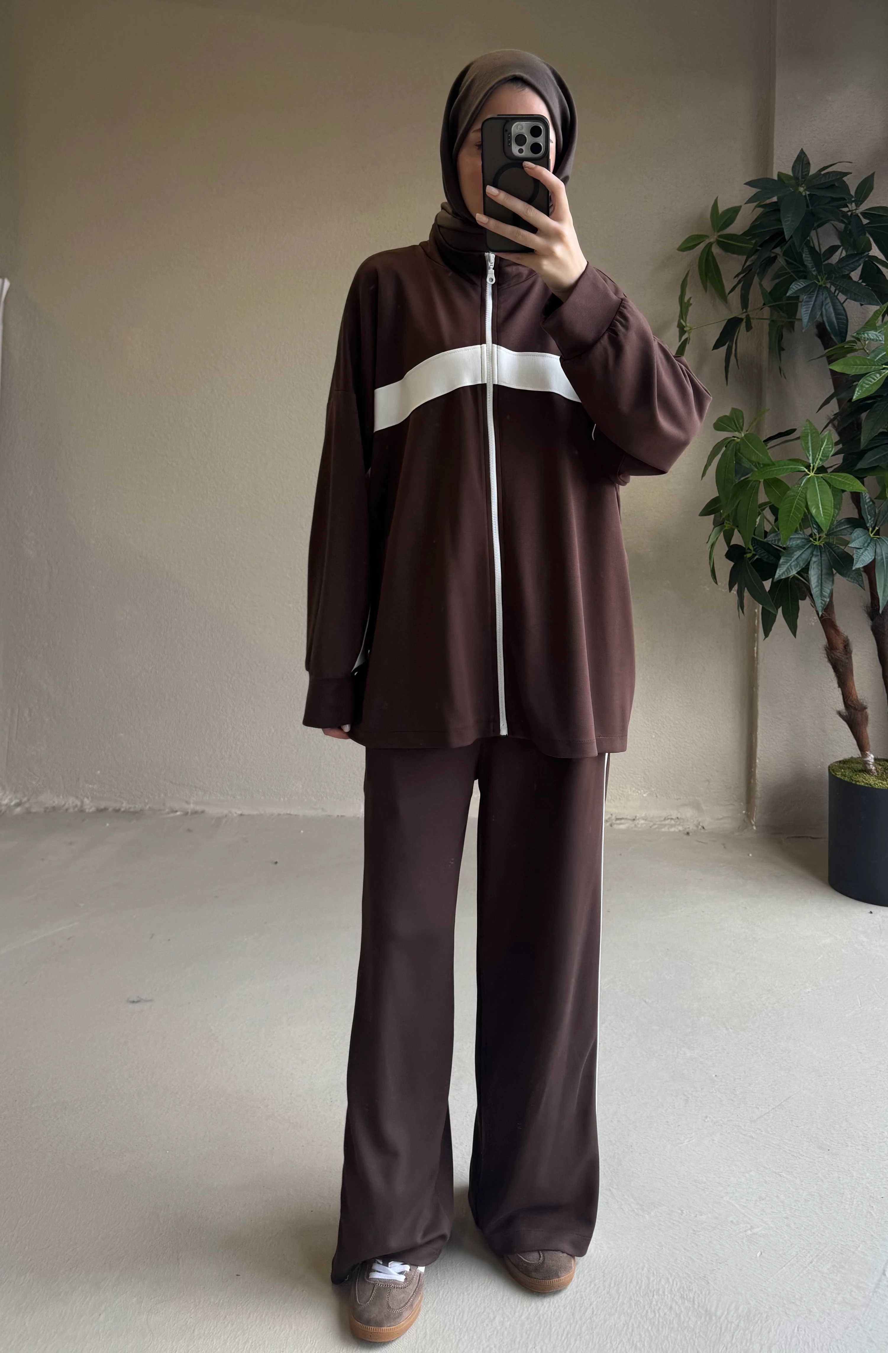 Çıtçıt detay oys takım - kahve