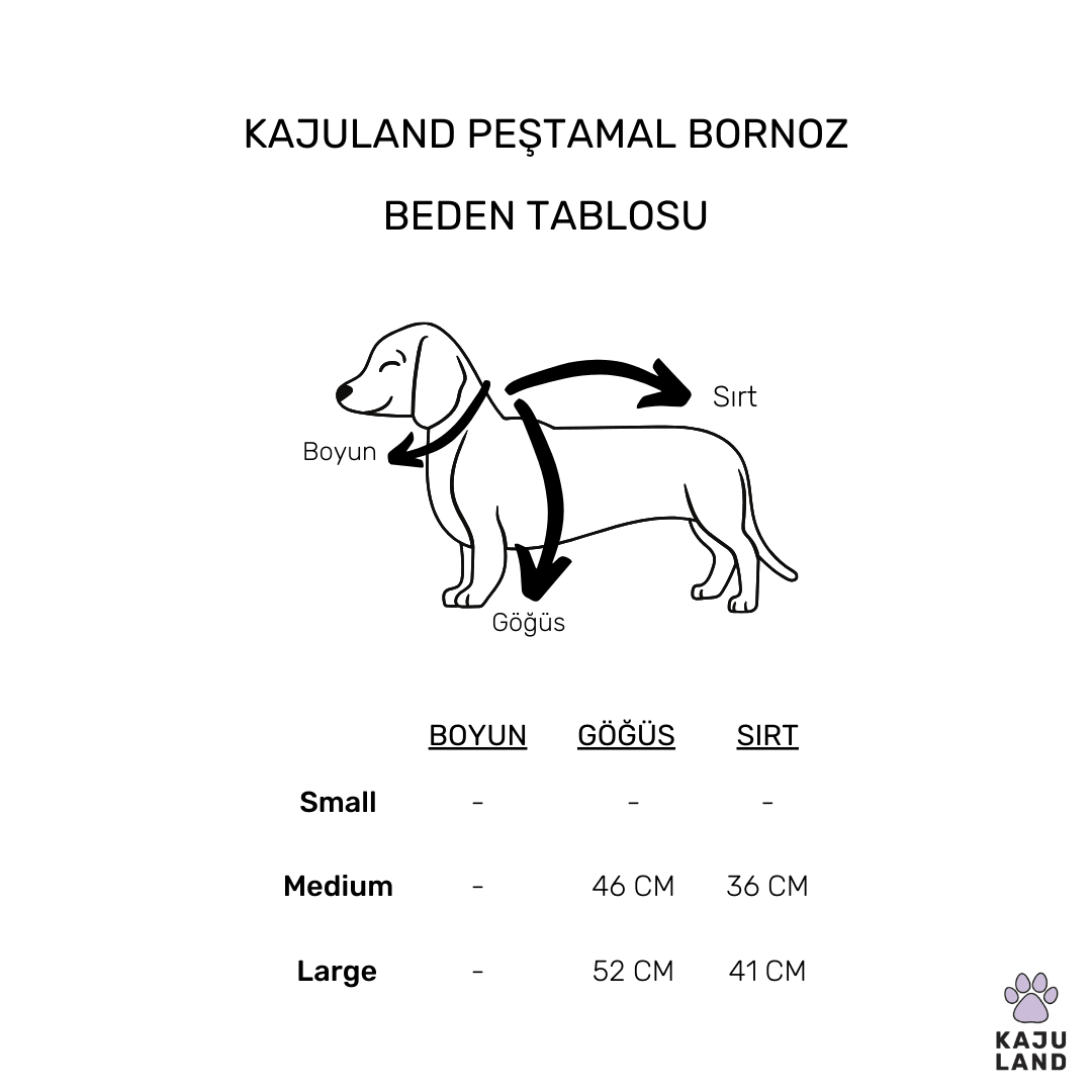 Nikki | Bürümcük Peştamal Köpek Bornoz