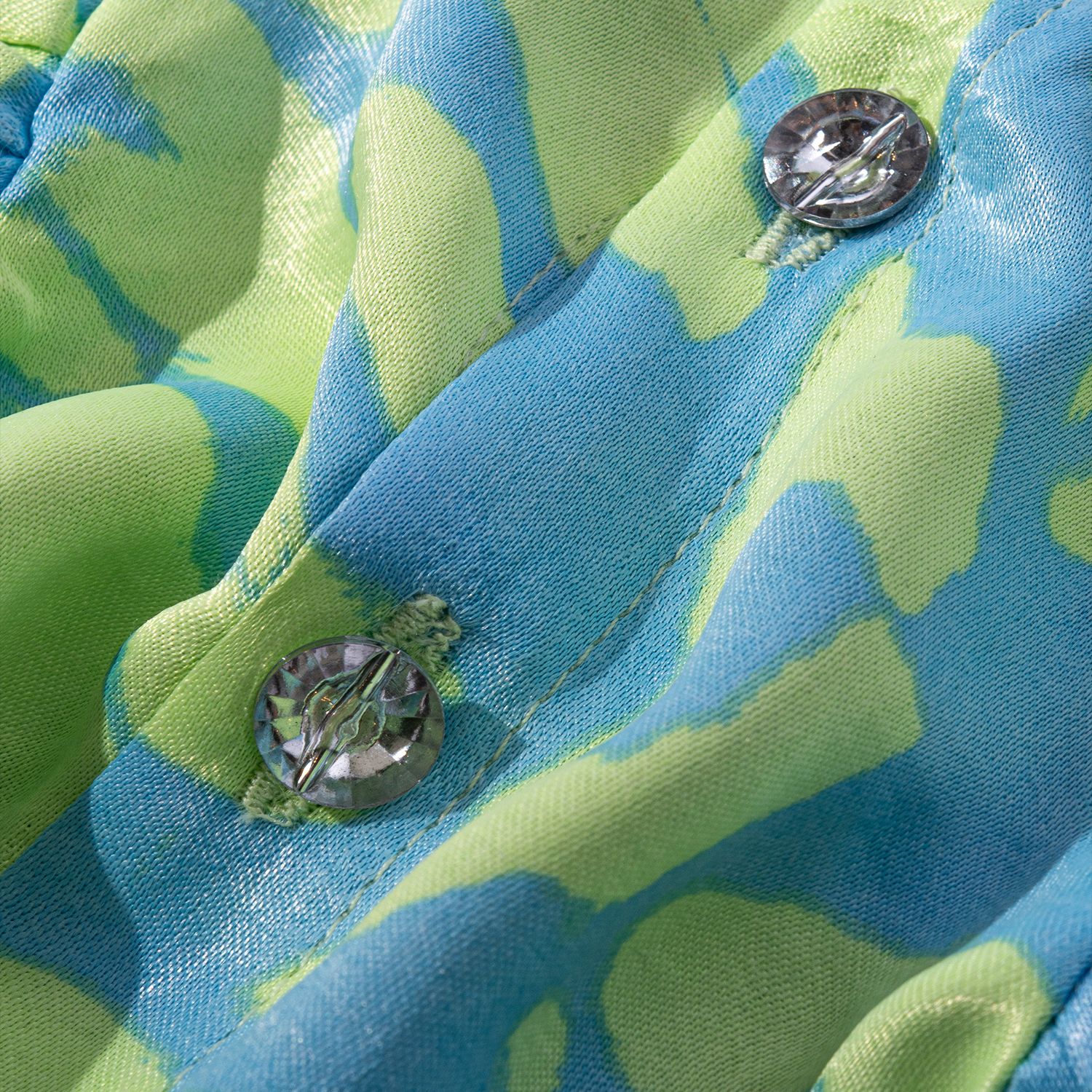 Pixie Green Jewelled Button | Dog Shirt