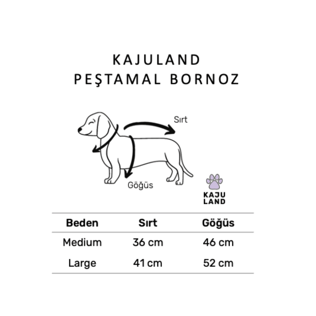 LINY | Çizgili Peştamal Köpek Bornoz