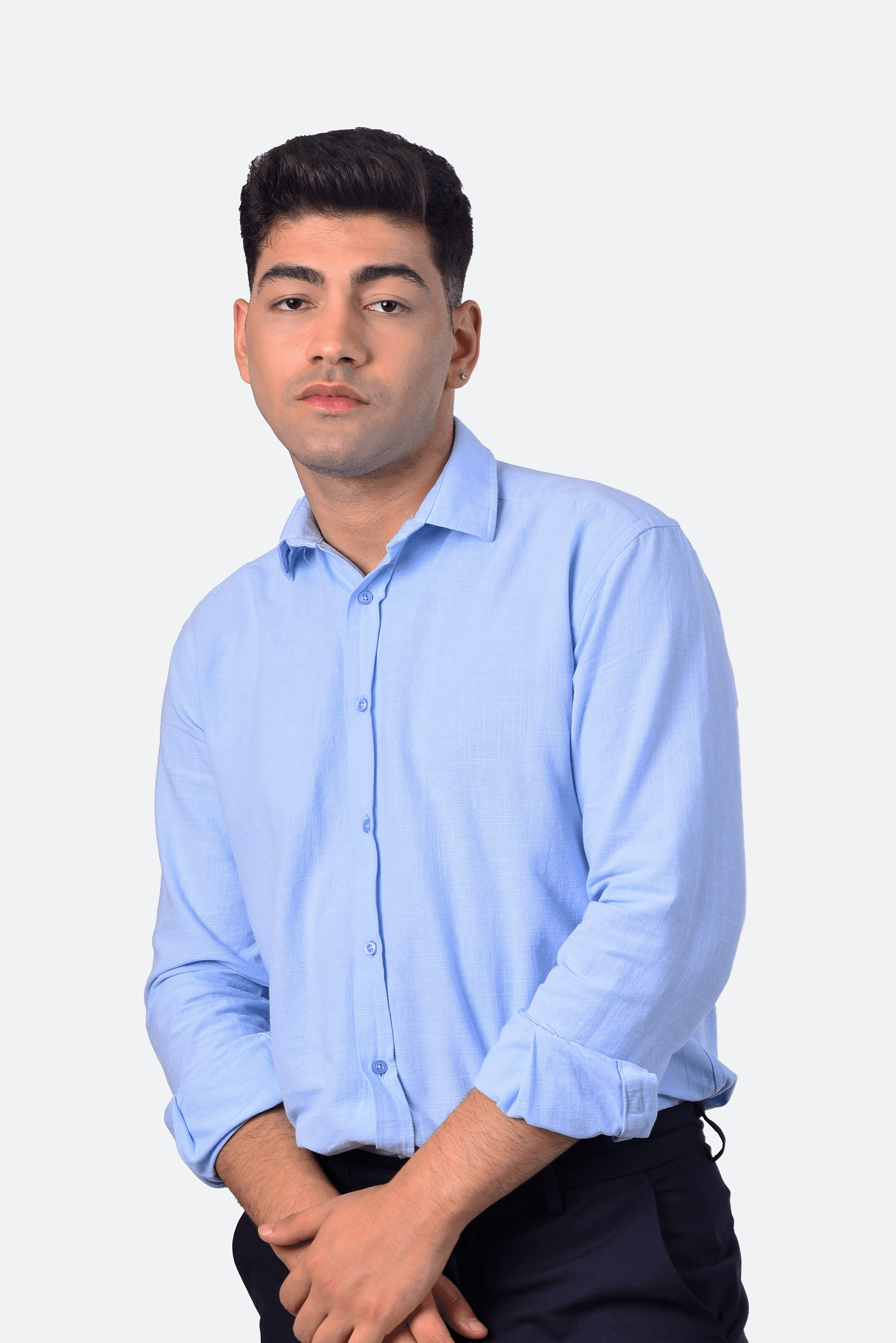 REGULAR FIT SHIRT - BABY BLUE