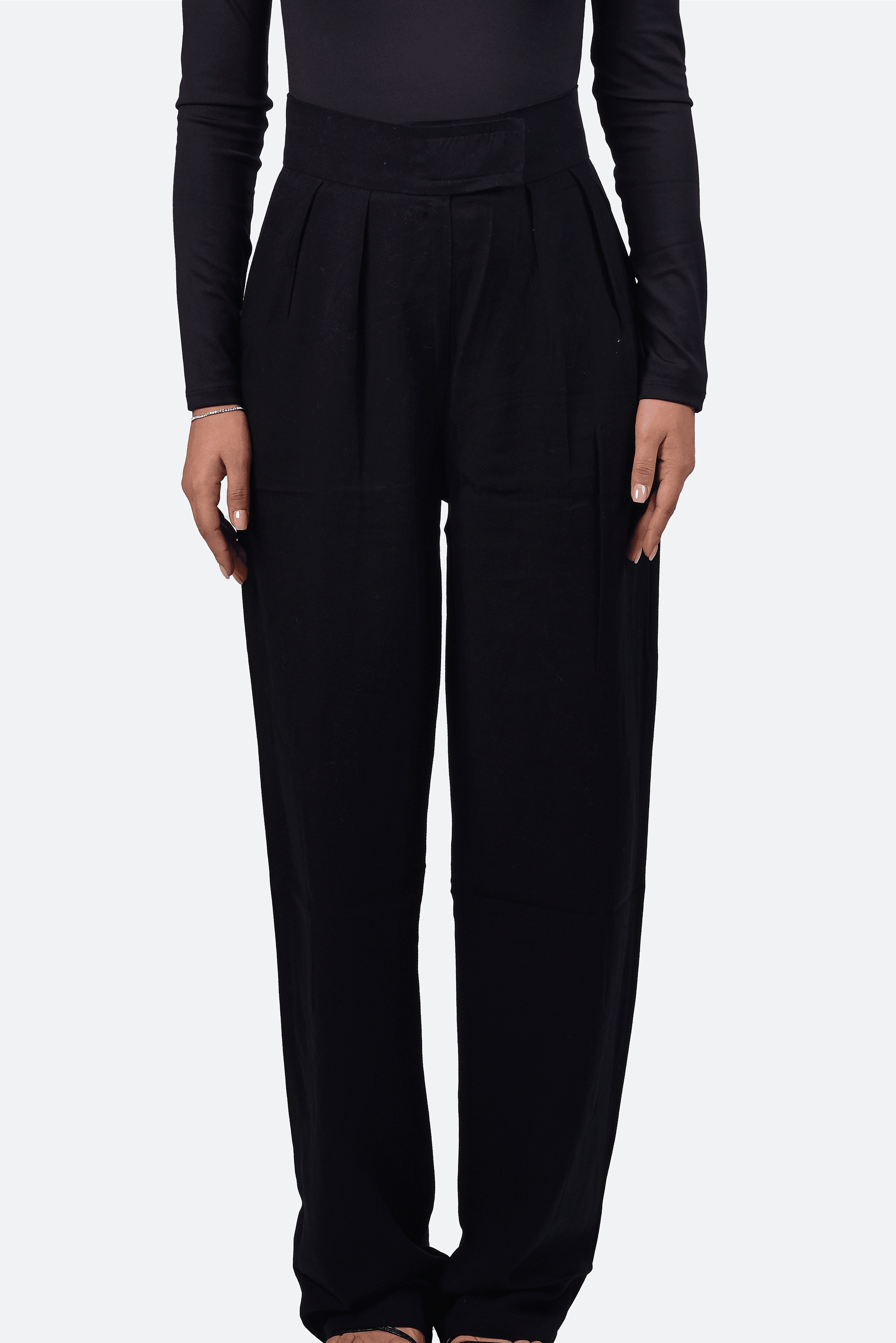 Straight Fit High-Waisted Pants