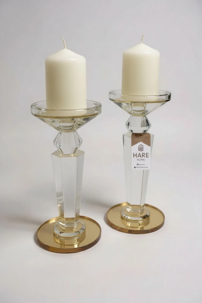 Kristal Cam Şamdan Mumluk - Bal