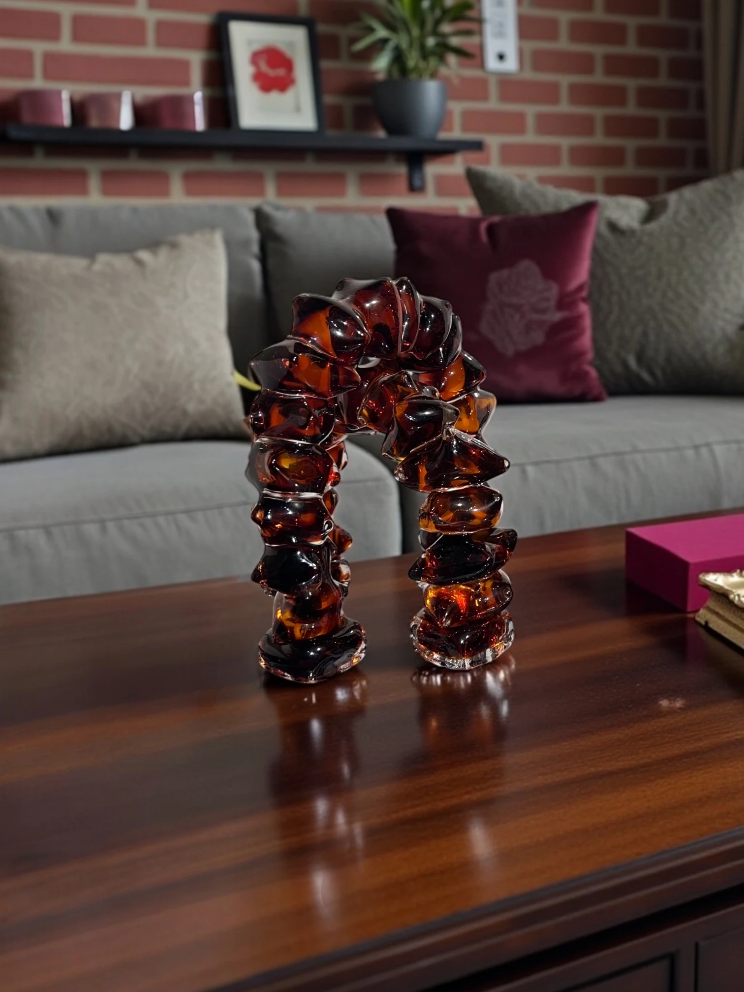 Dekoratif Cam Kemer Obje - Amber