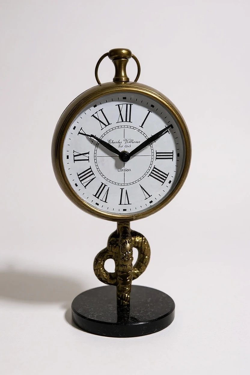 Yılan Formlu Dekoratif Masa Saati