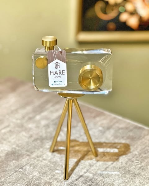 Dekoratif Kristal Cam Fotoğraf Makinesi Eskitme