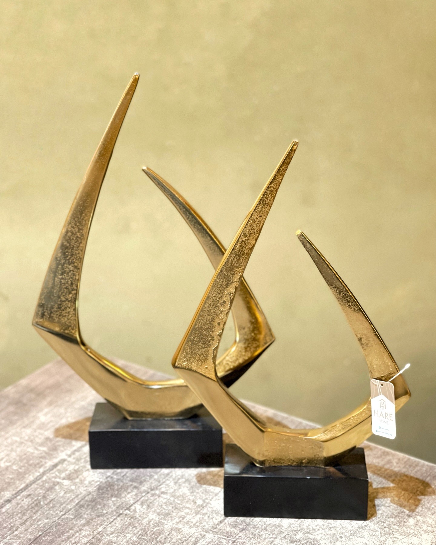 Dekoratif Geometrik Obje Gold