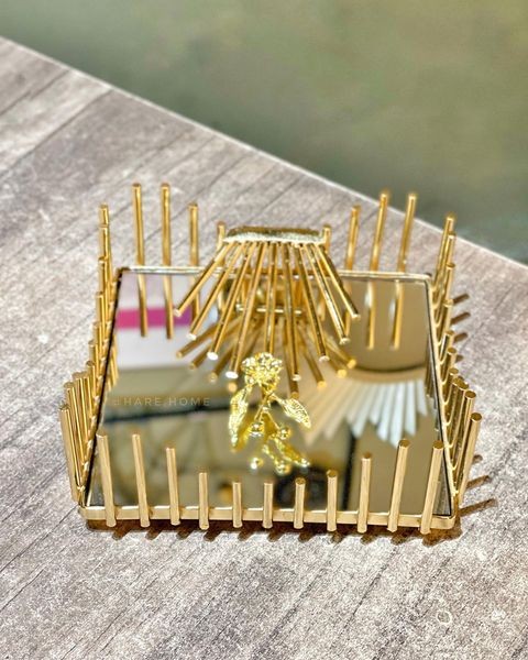Japon Gülü Masaüstü Peçetelik Gold