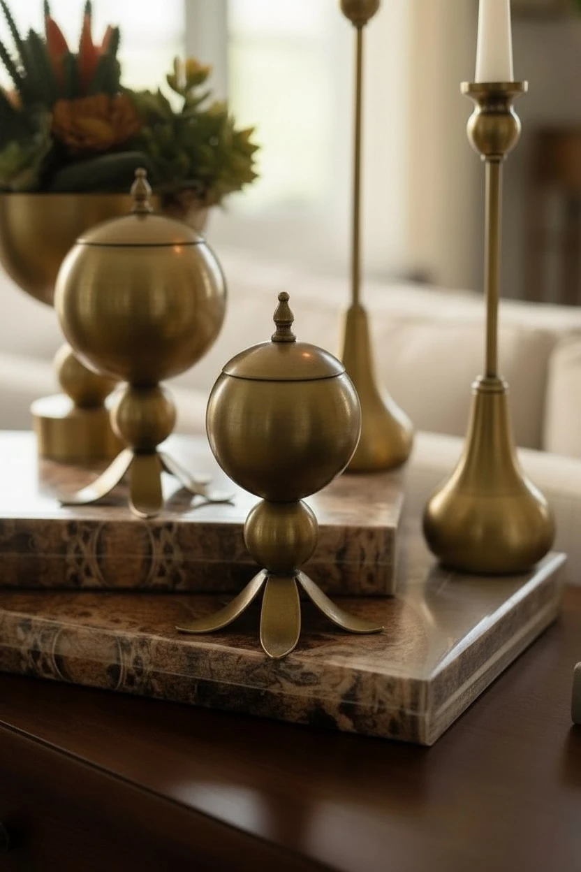 Kitap Kutulu Eskitme Sehpa Dekor Seti