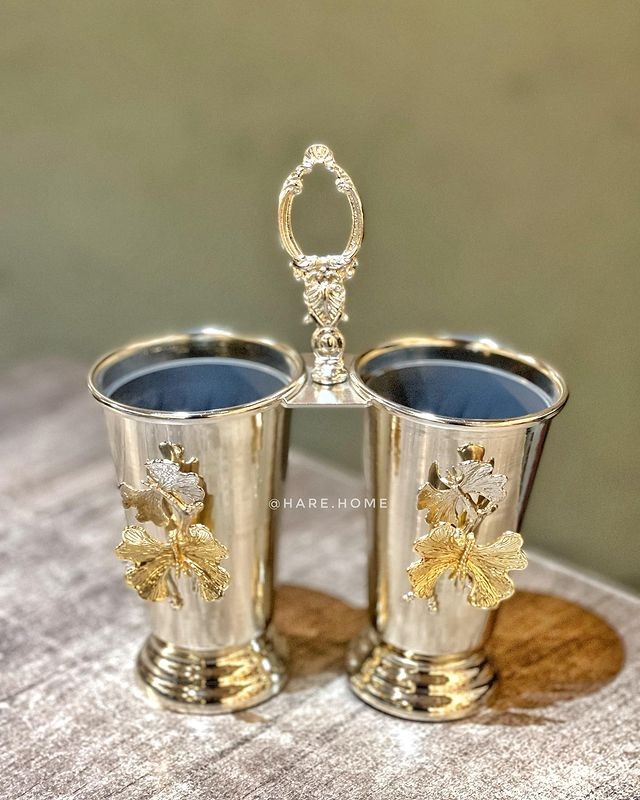 İki Bölmeli Sofra Kaşıklığı Gümüş
