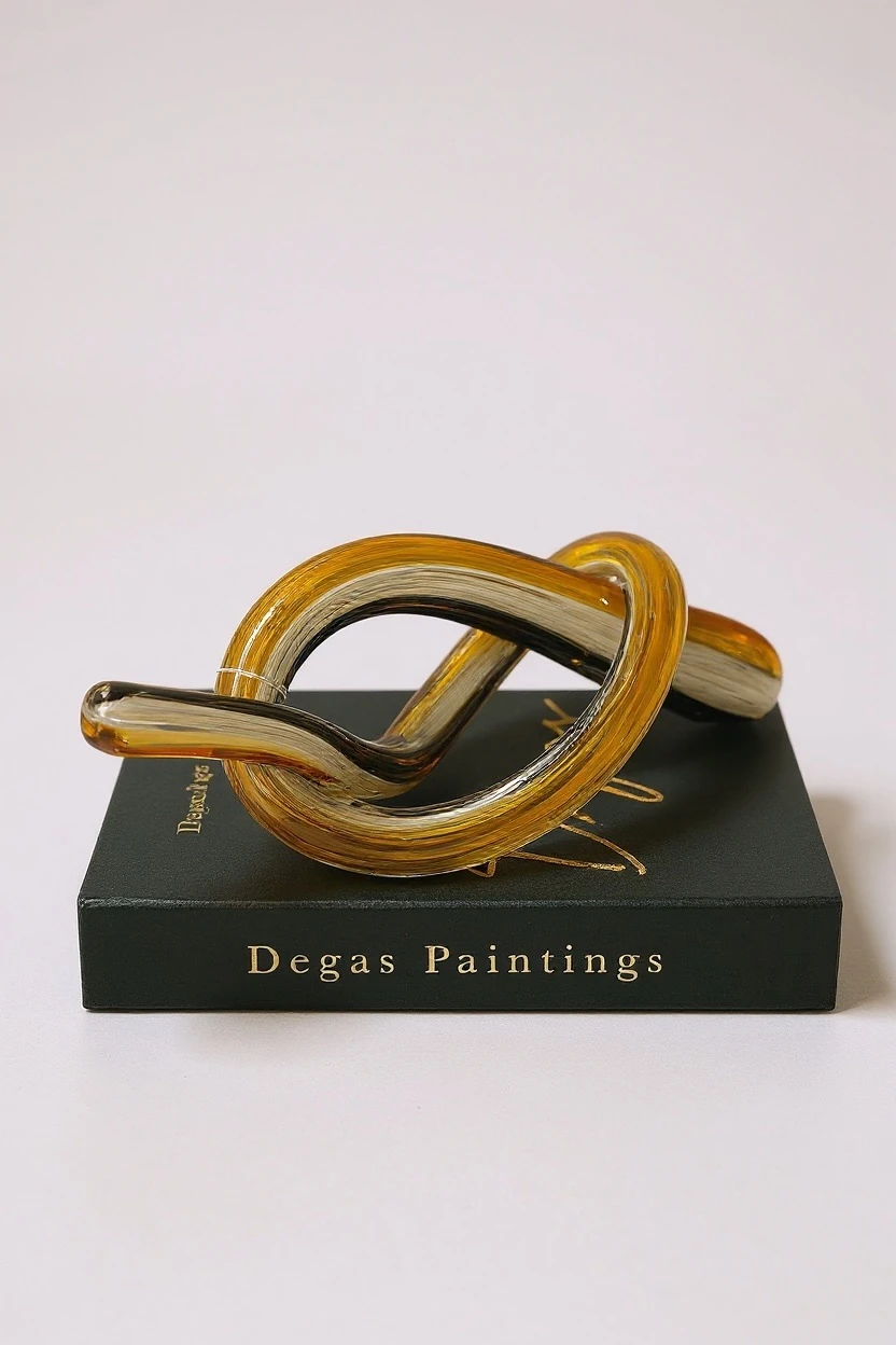 Cam Düğüm Dekoratif Obje Amber