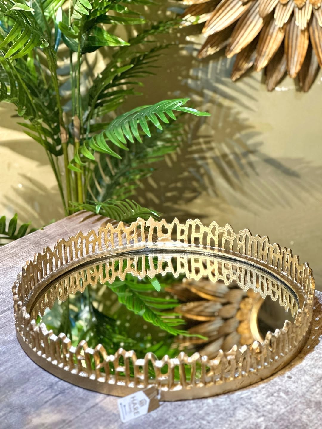 Alüminyum Döküm Labirent Tepsi - Gold