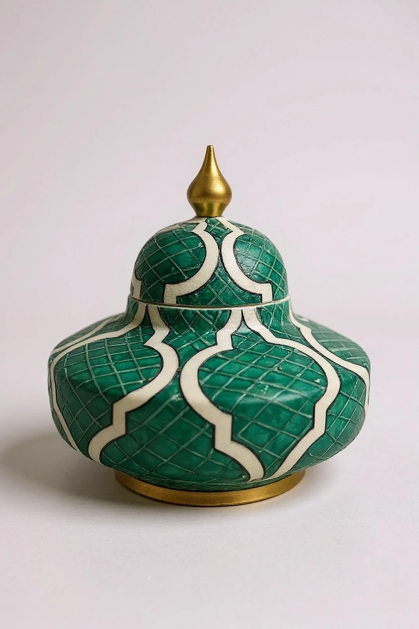 Zümrüt Yeşili Seramik Küp 