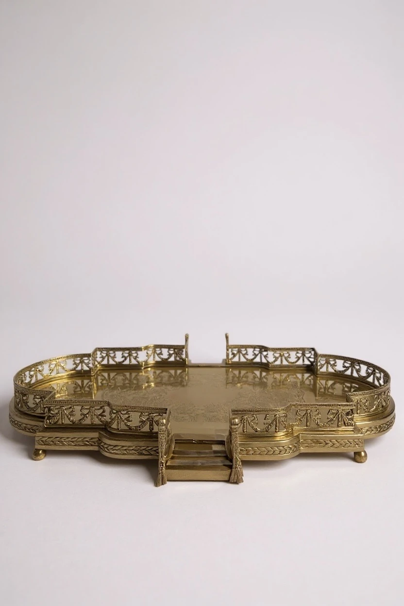 Dekoratif Merdivenli Pirinç Jardinyer