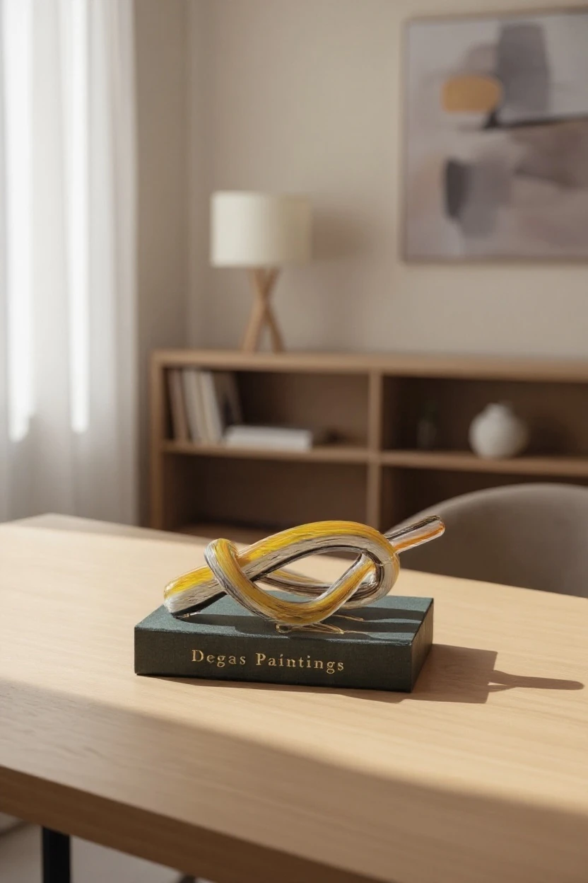 Cam Düğüm Dekoratif Obje Amber