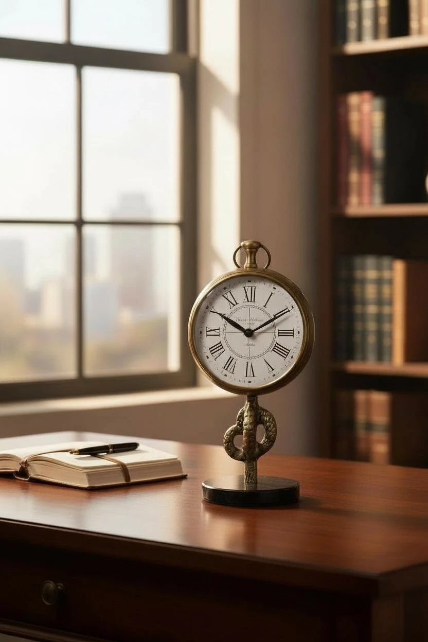 Yılan Formlu Dekoratif Masa Saati